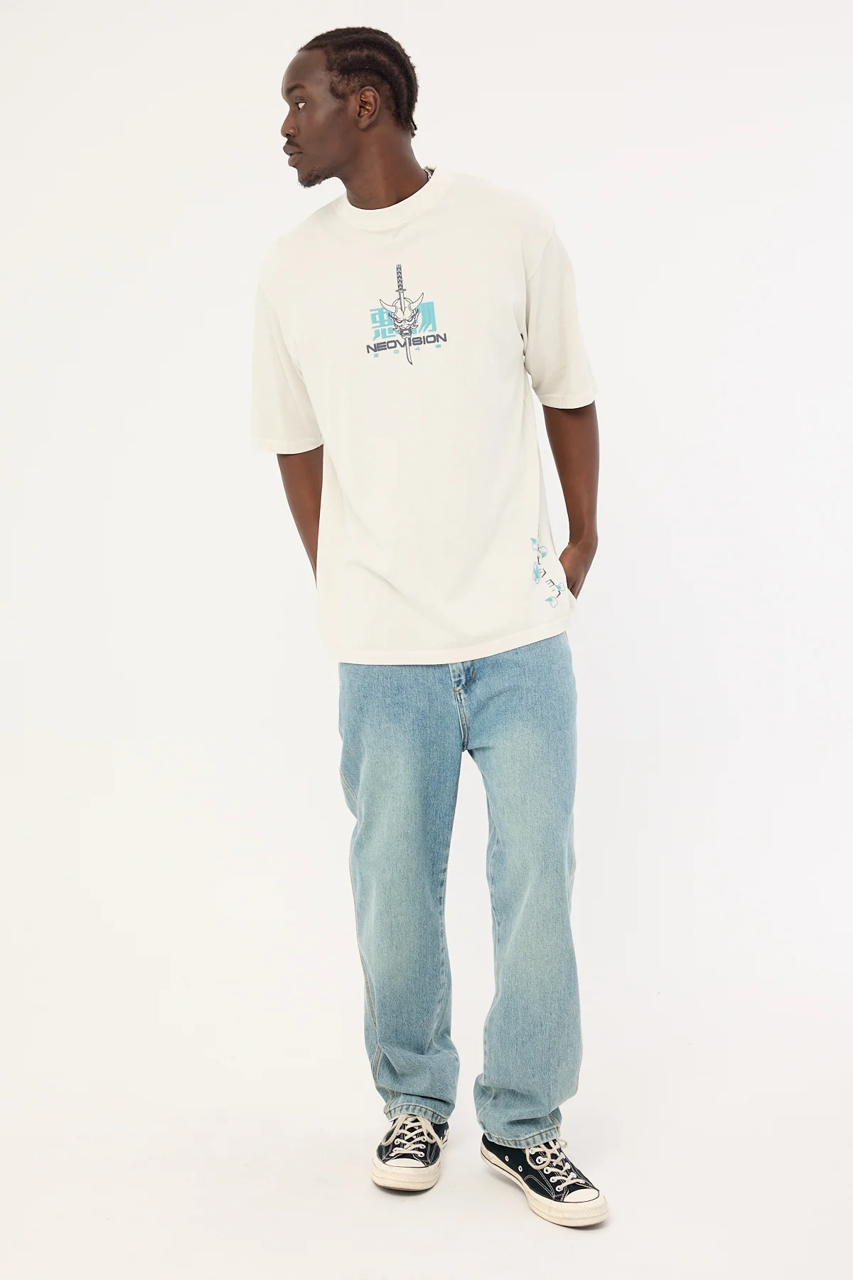 Neovision Torii Street Super Heavy Tee Washed Grey Fog - Image 3
