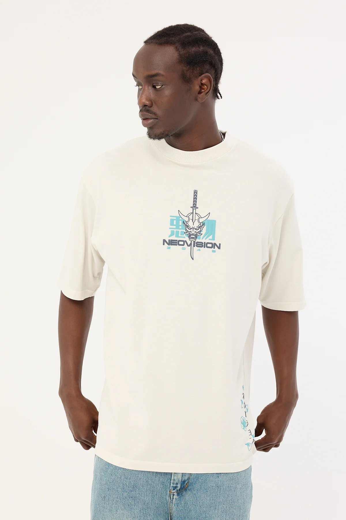 Neovision Torii Street Super Heavy Tee Washed Grey Fog - Image 4