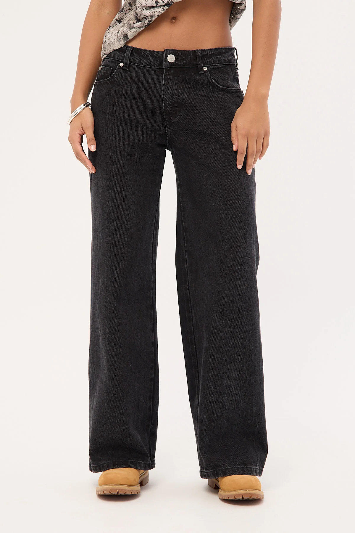 Neovision Torn Instinct Low Baggy Jean Washed Black - Image 2