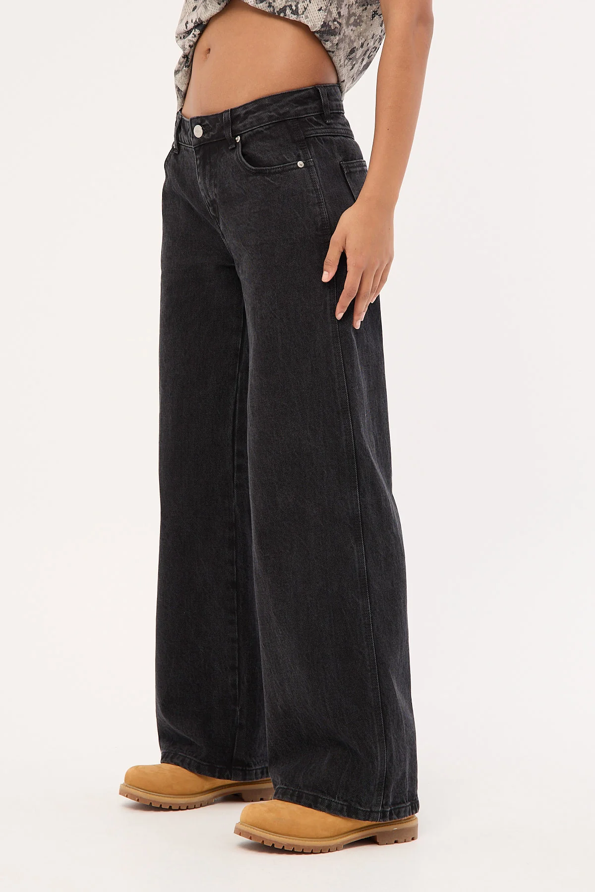 Neovision Torn Instinct Low Baggy Jean Washed Black - Image 3