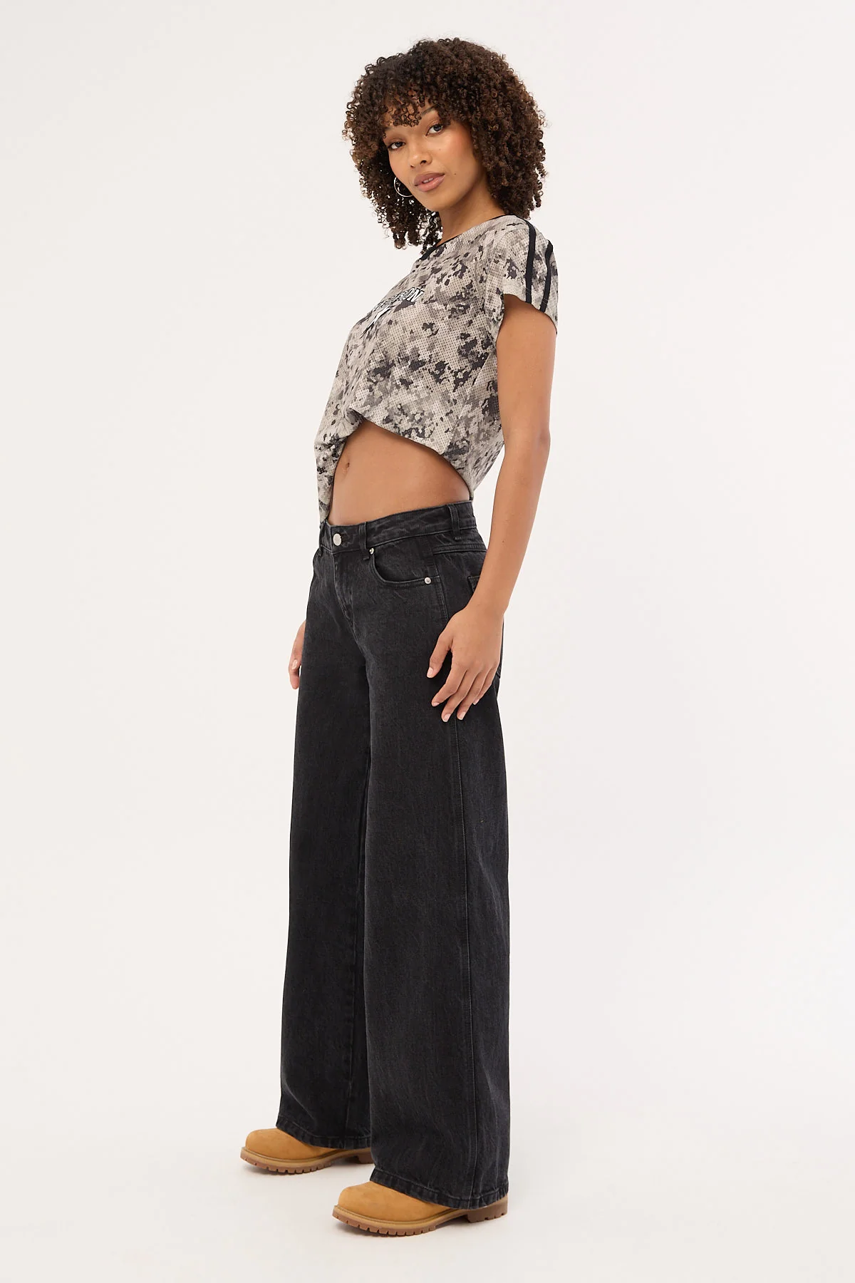 Neovision Torn Instinct Low Baggy Jean Washed Black - Image 4