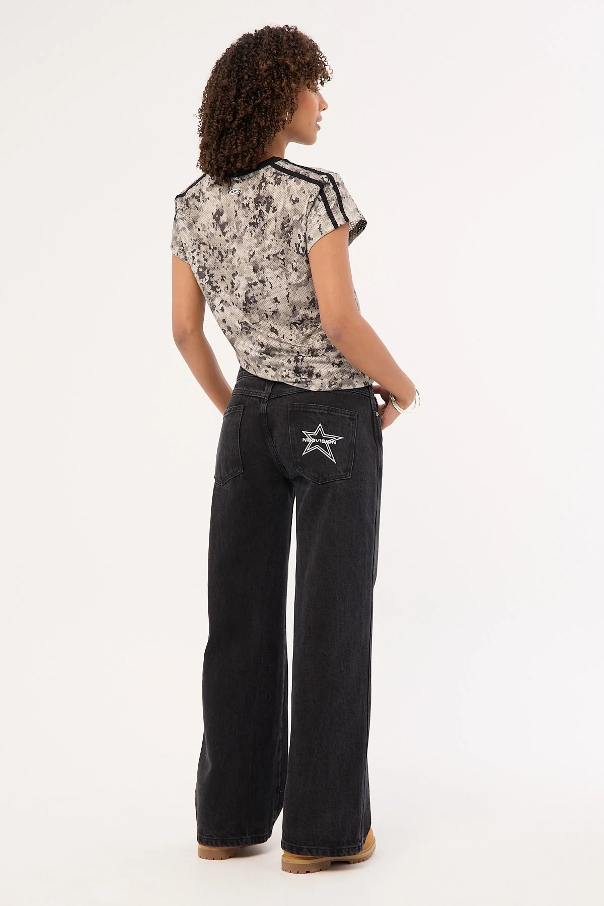 Neovision Torn Instinct Low Baggy Jean Washed Black - Image 5