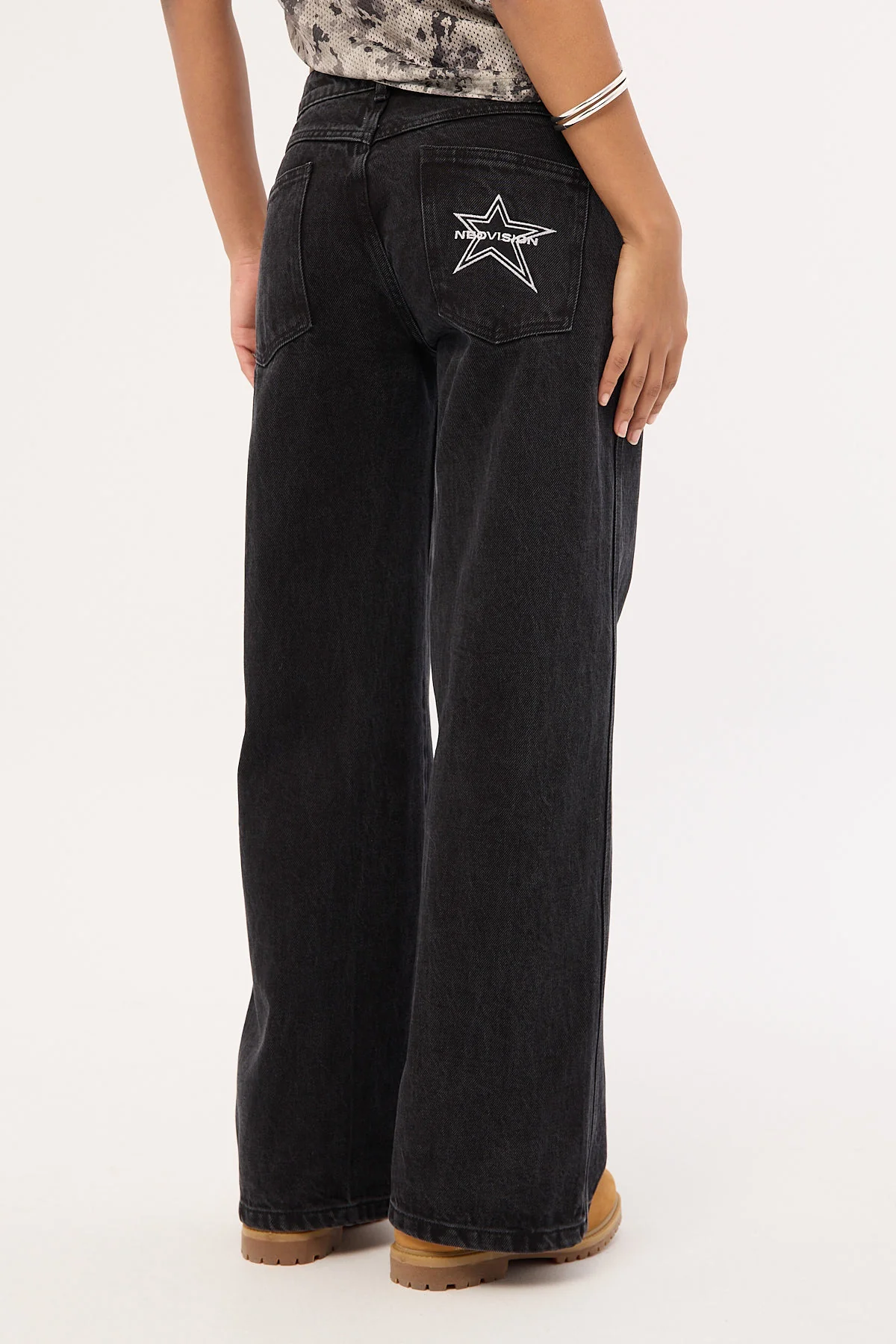 Neovision Torn Instinct Low Baggy Jean Washed Black - Image 6