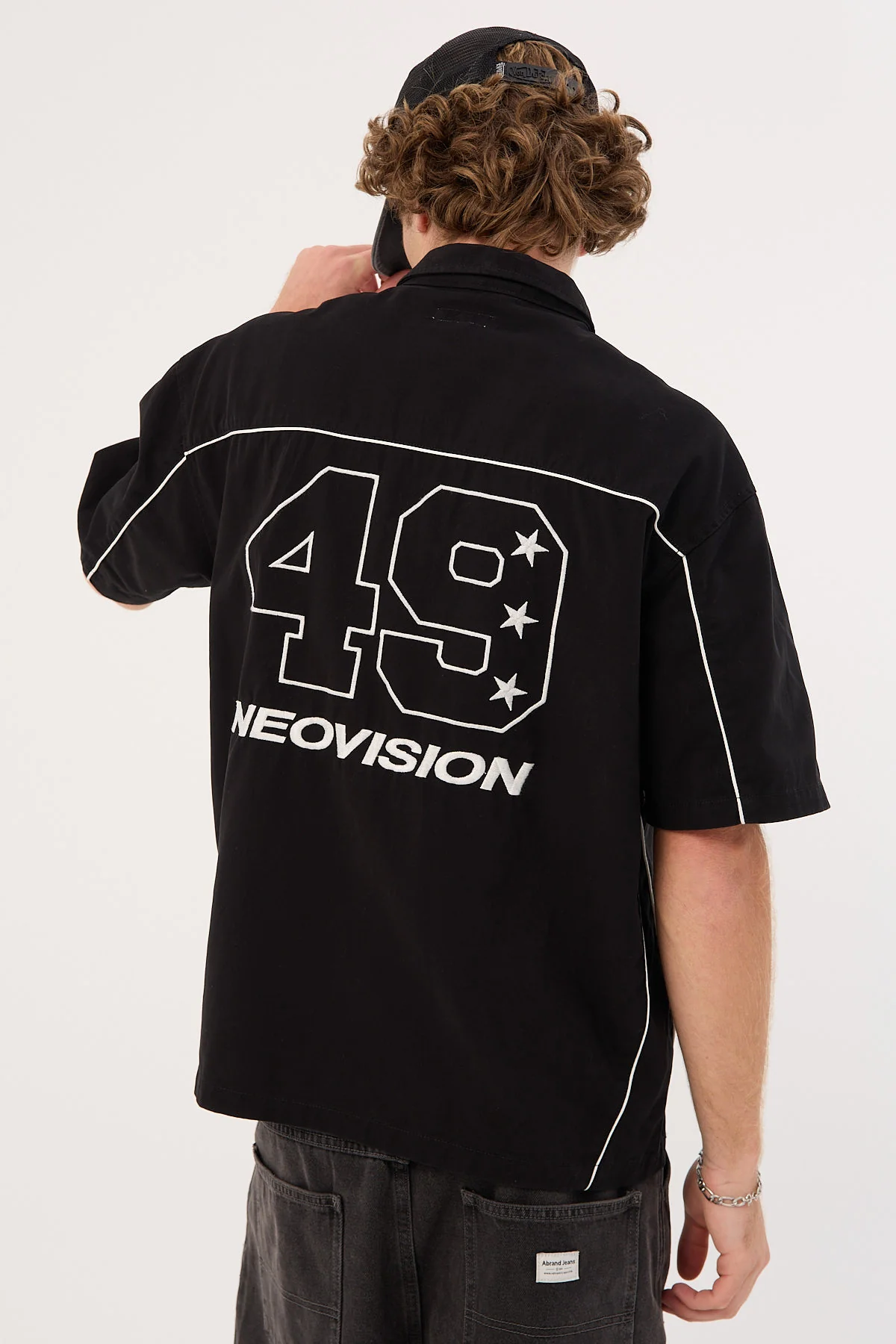 Neovision Track Day Oversize Zip Through Shirt Black - Image 4