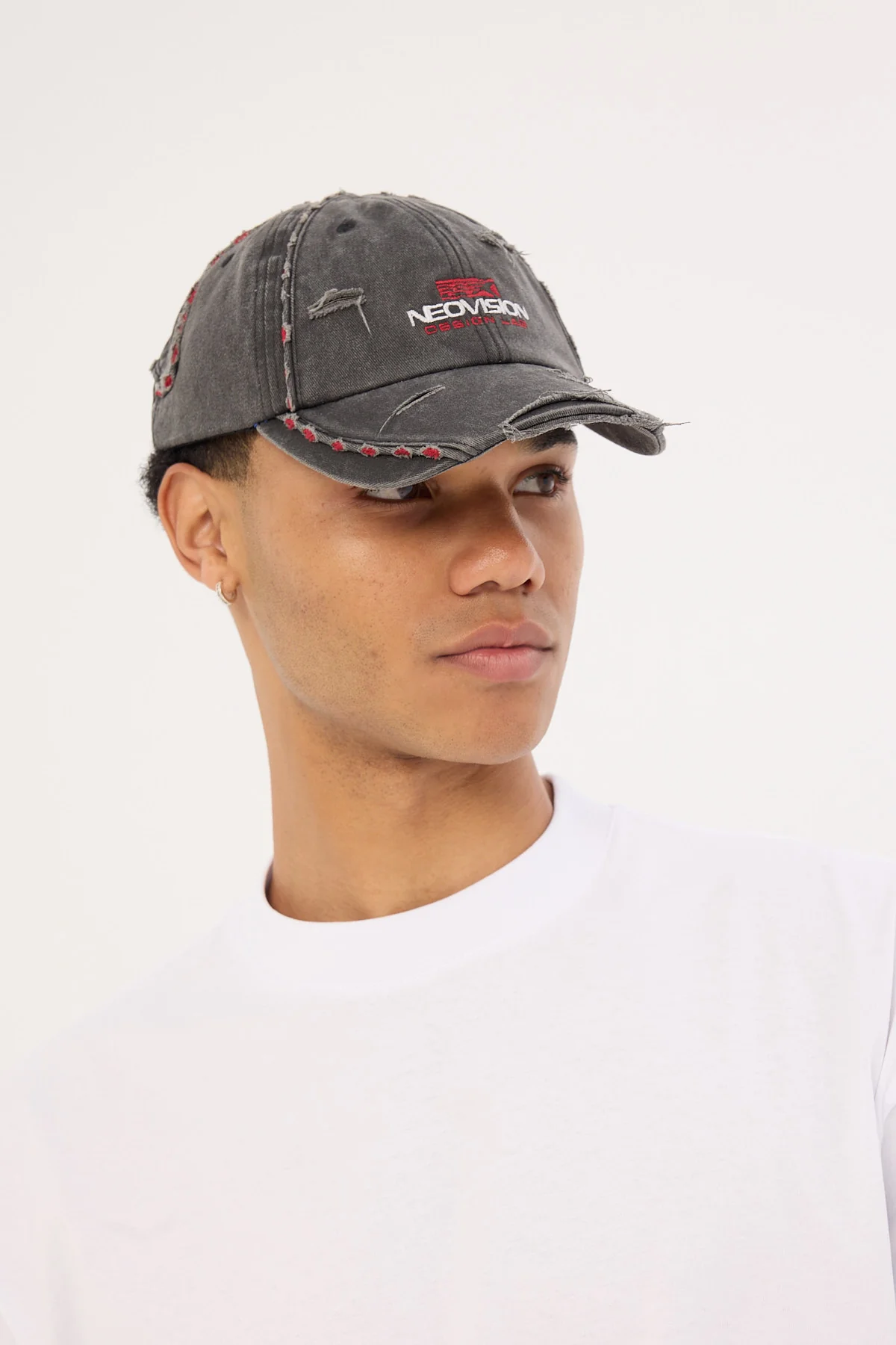 Neovision Trellis Distressed Dad Cap Black - Image 2