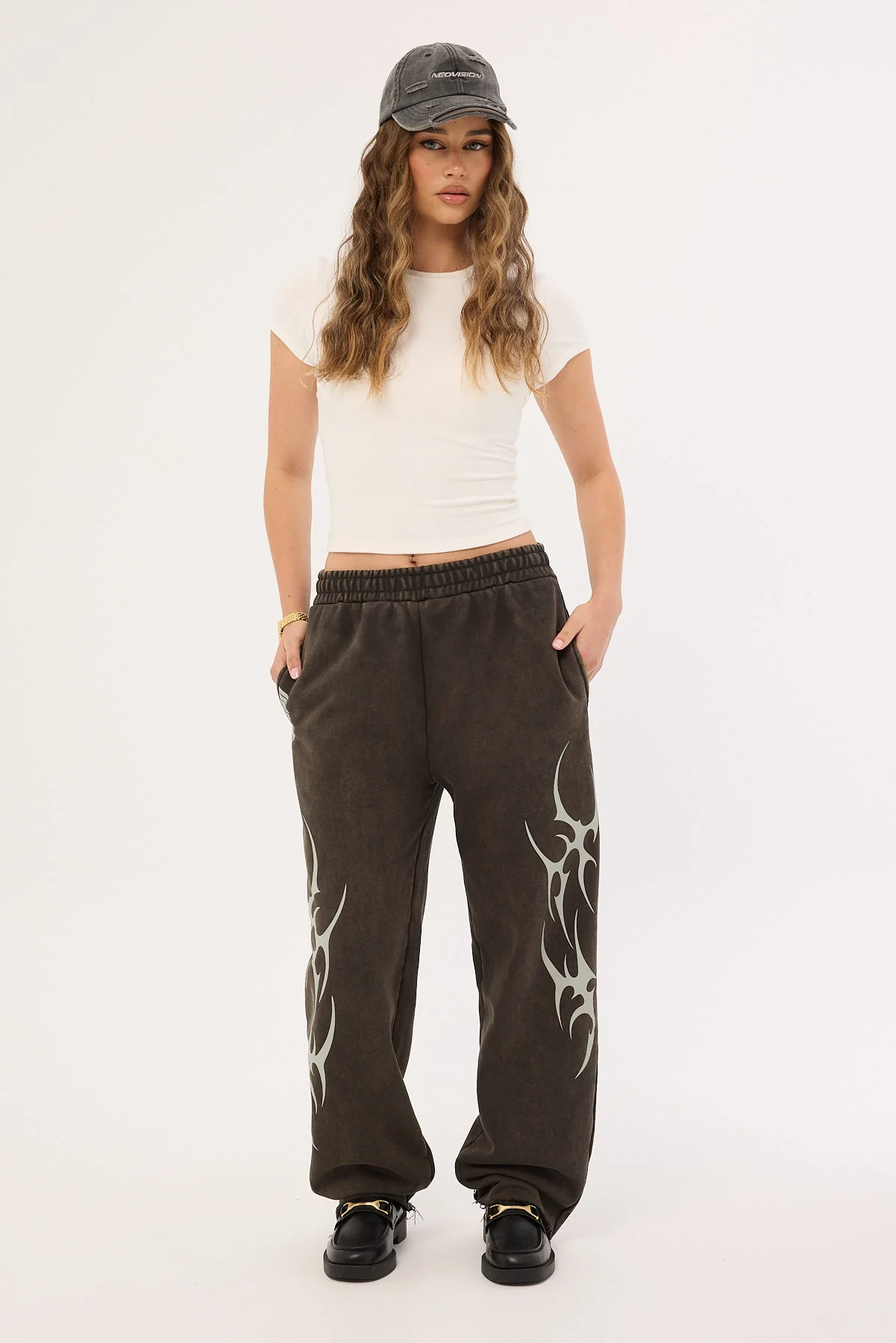 Neovision Tribal Baggy Sweatpant Washed Night Black - Image 10