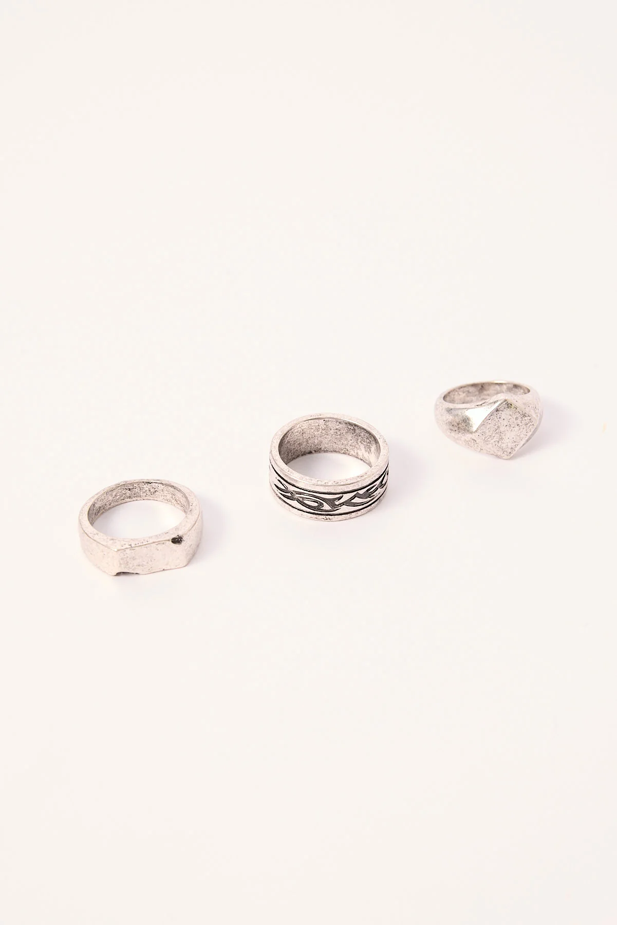 Neovision Tribal Rings 3 Pack Antique Silver