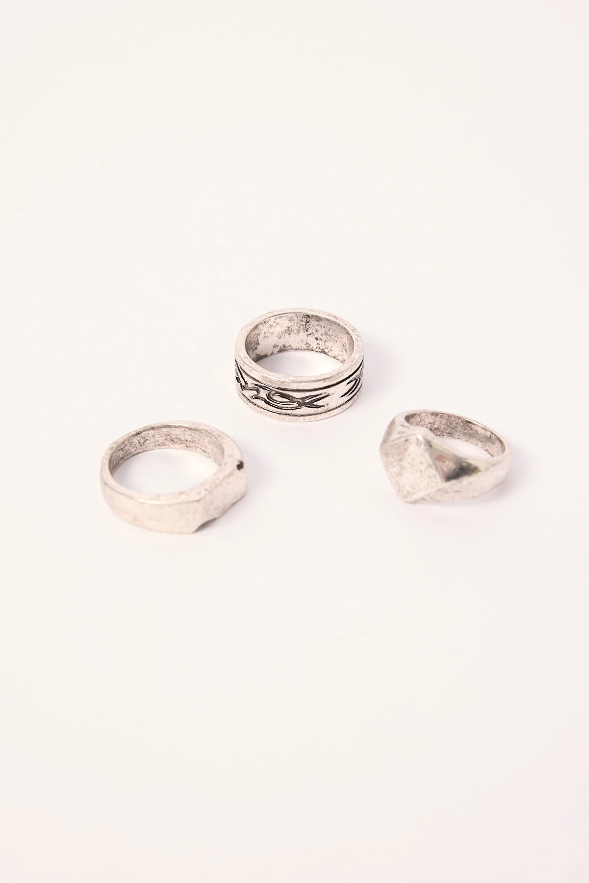Neovision Tribal Rings 3 Pack Antique Silver - Image 3