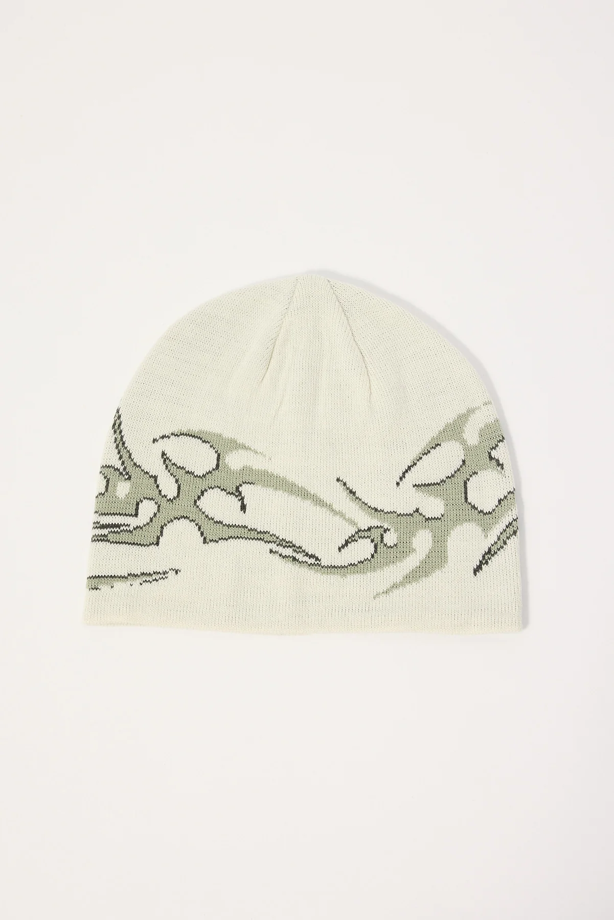 Neovision Tribal Skull Cap Beanie Off White