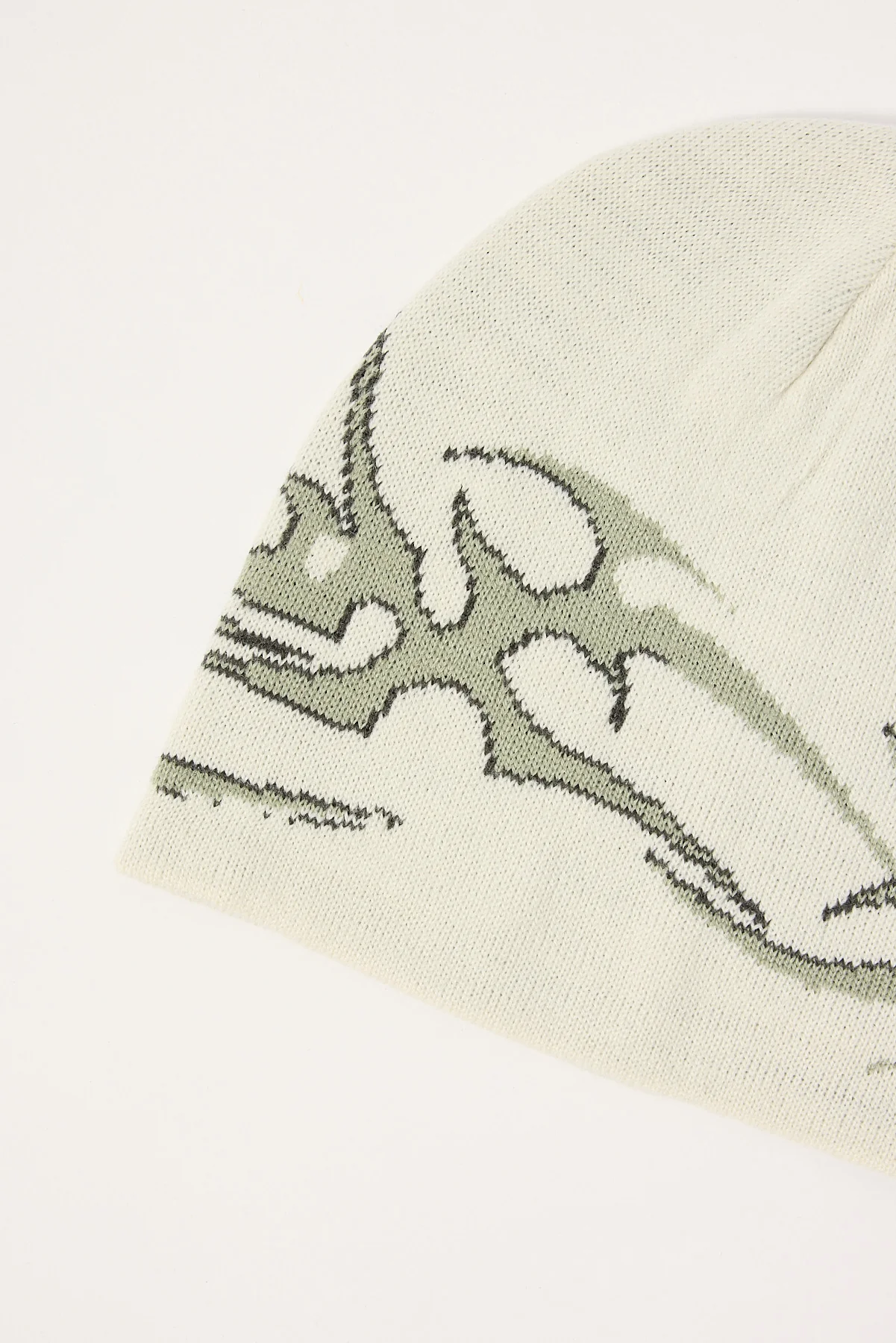 Neovision Tribal Skull Cap Beanie Off White - Image 2