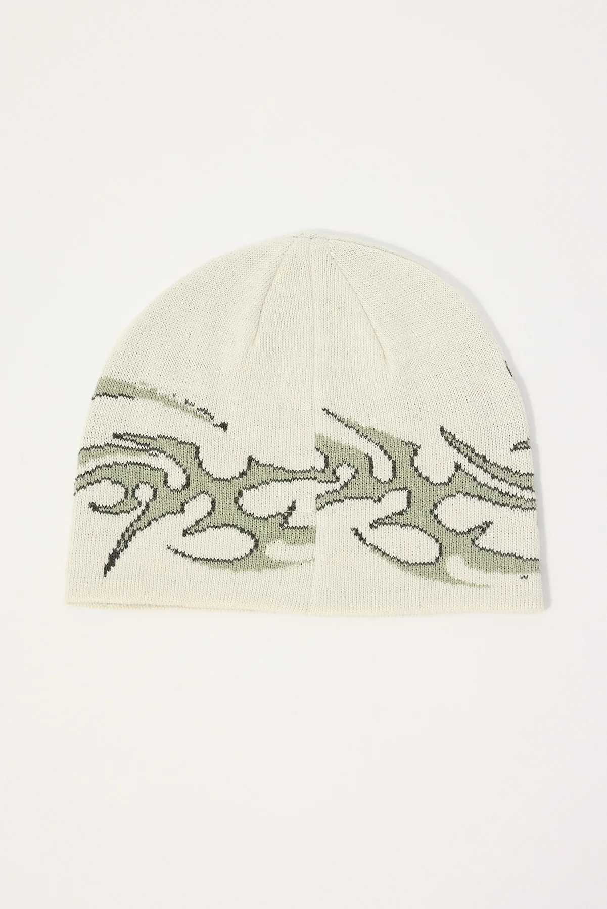 Neovision Tribal Skull Cap Beanie Off White - Image 3