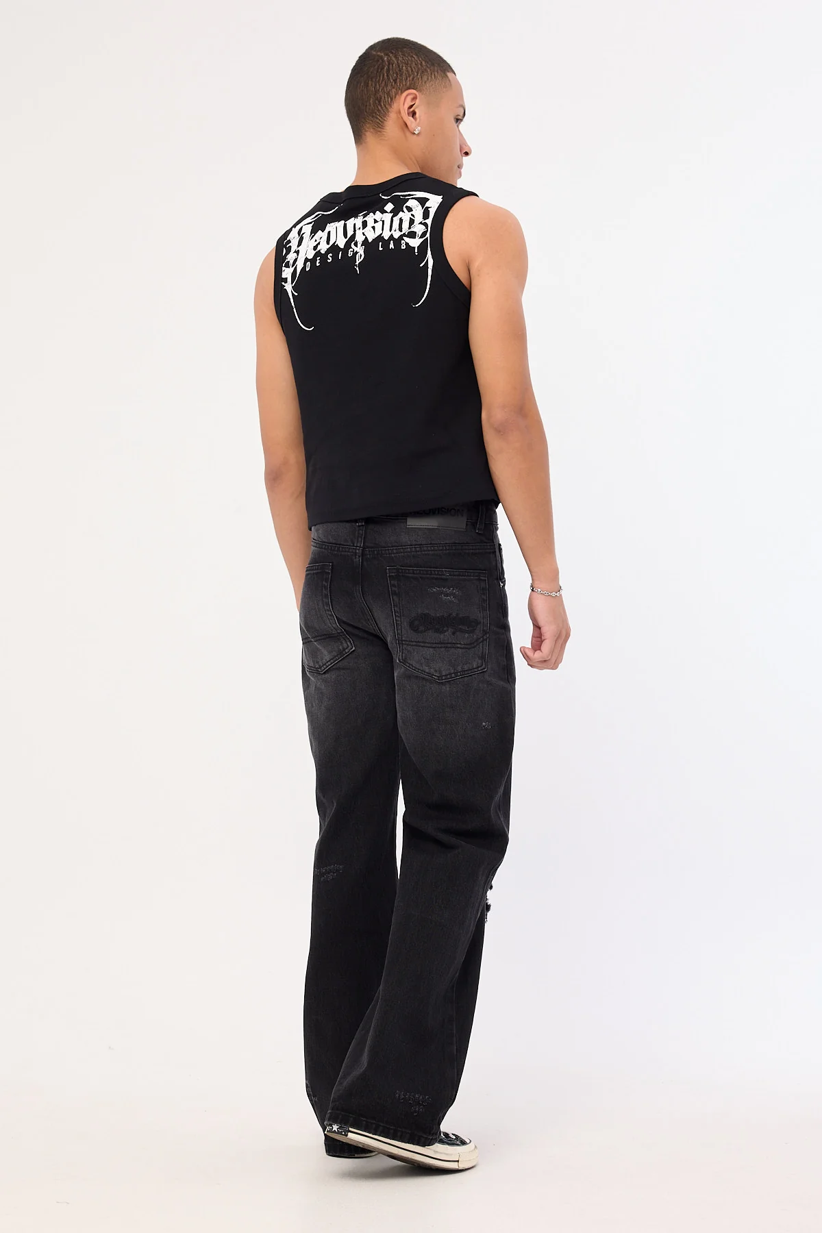 Neovision Tusk Harley Flared Jean Dirty Washed Black - Image 6