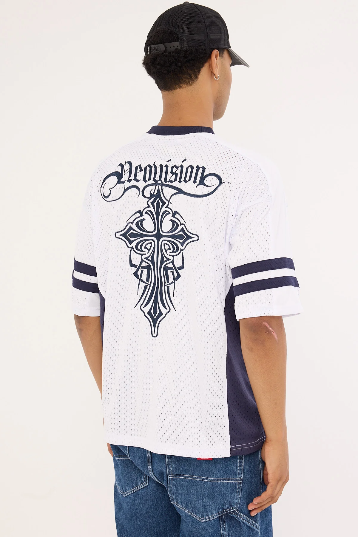 Neovision Tusk V Neck Jersey White/Navy
