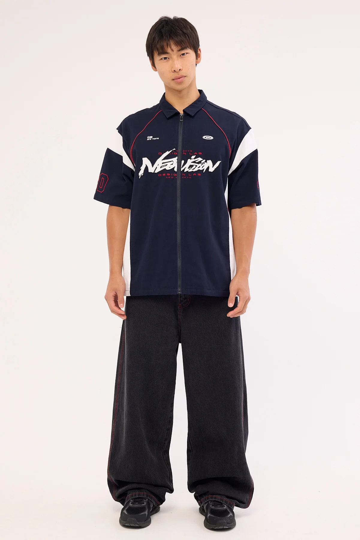 Neovision Underpass Oversize Shirt Navy - Image 2