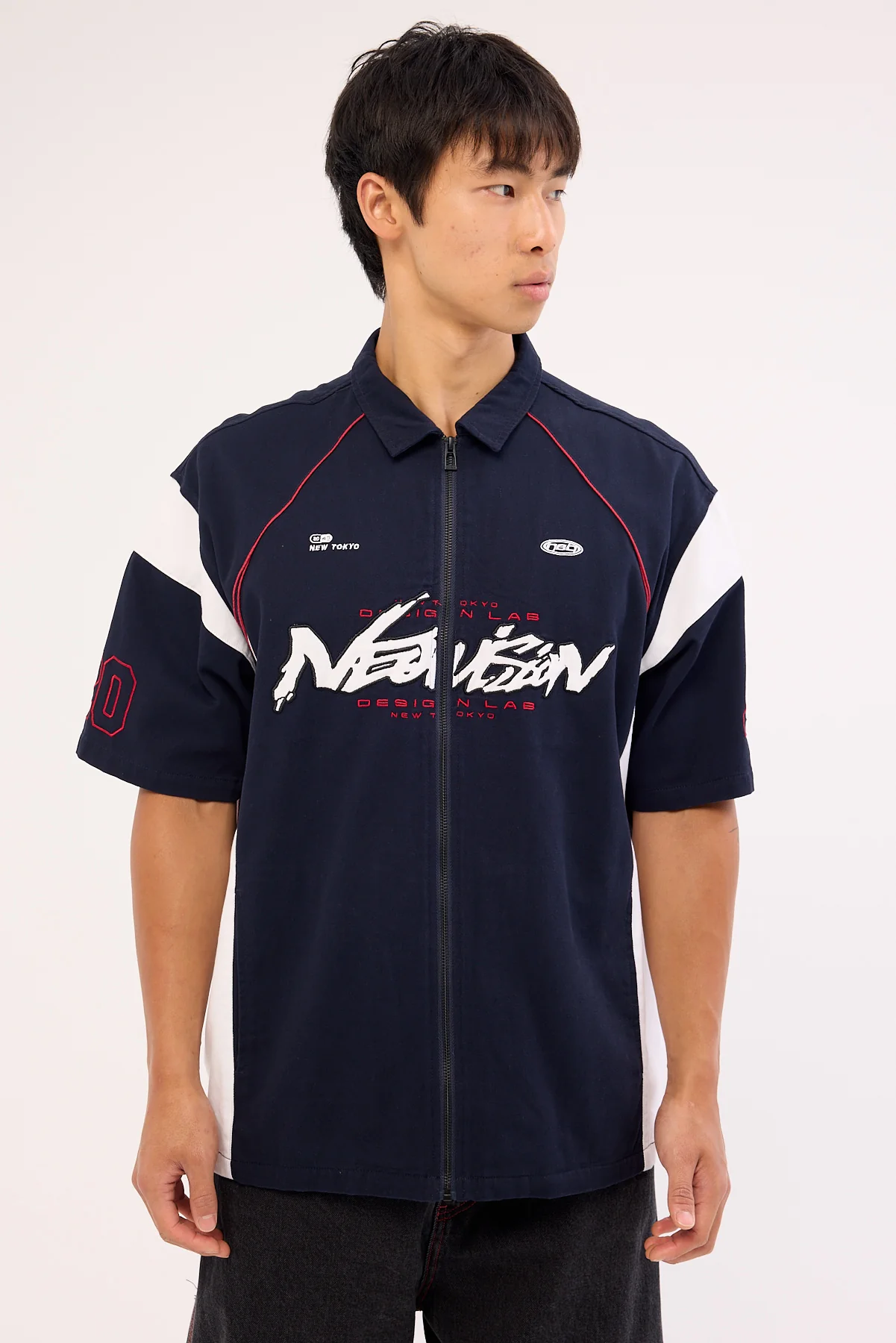 Neovision Underpass Oversize Shirt Navy - Image 3