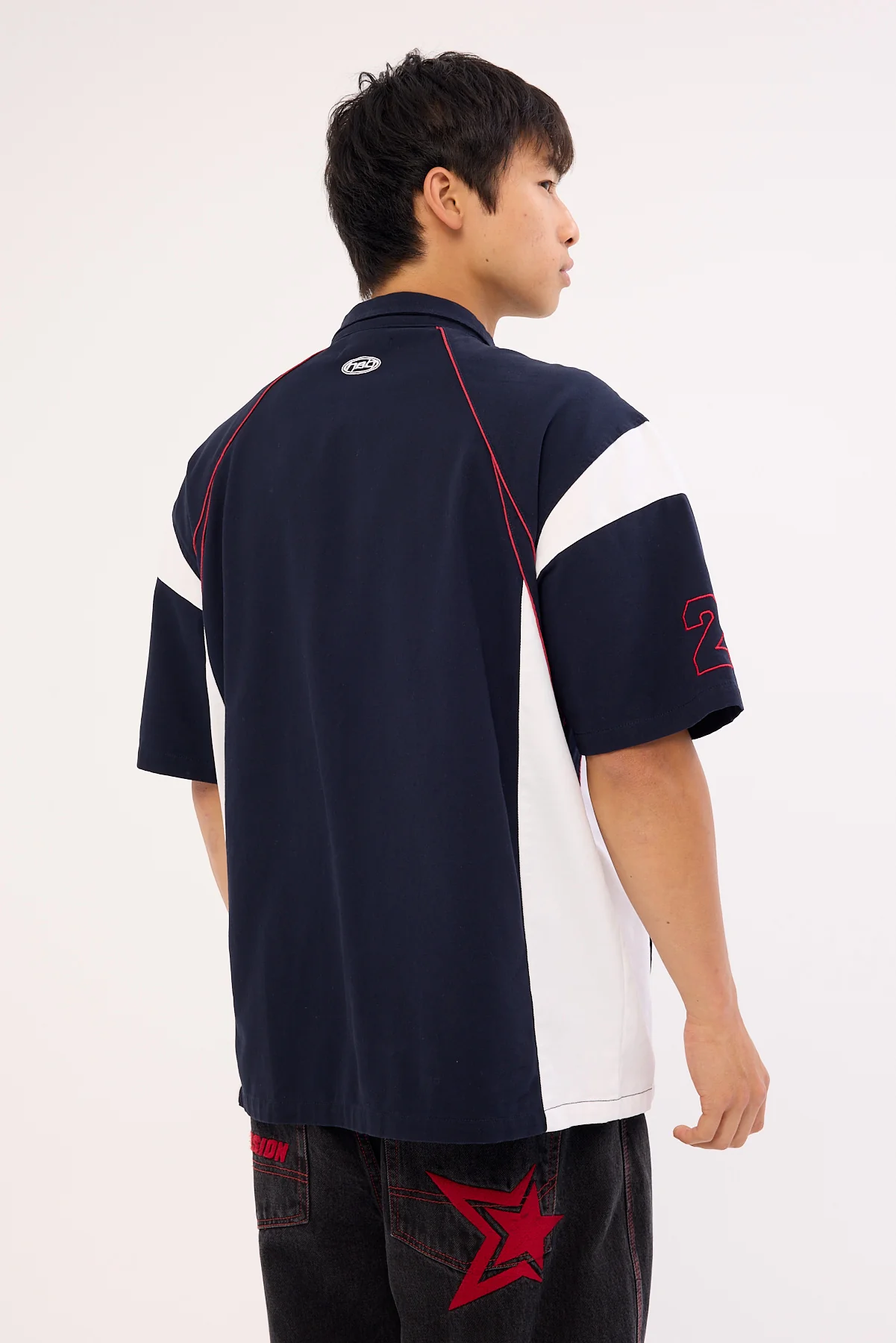Neovision Underpass Oversize Shirt Navy - Image 4