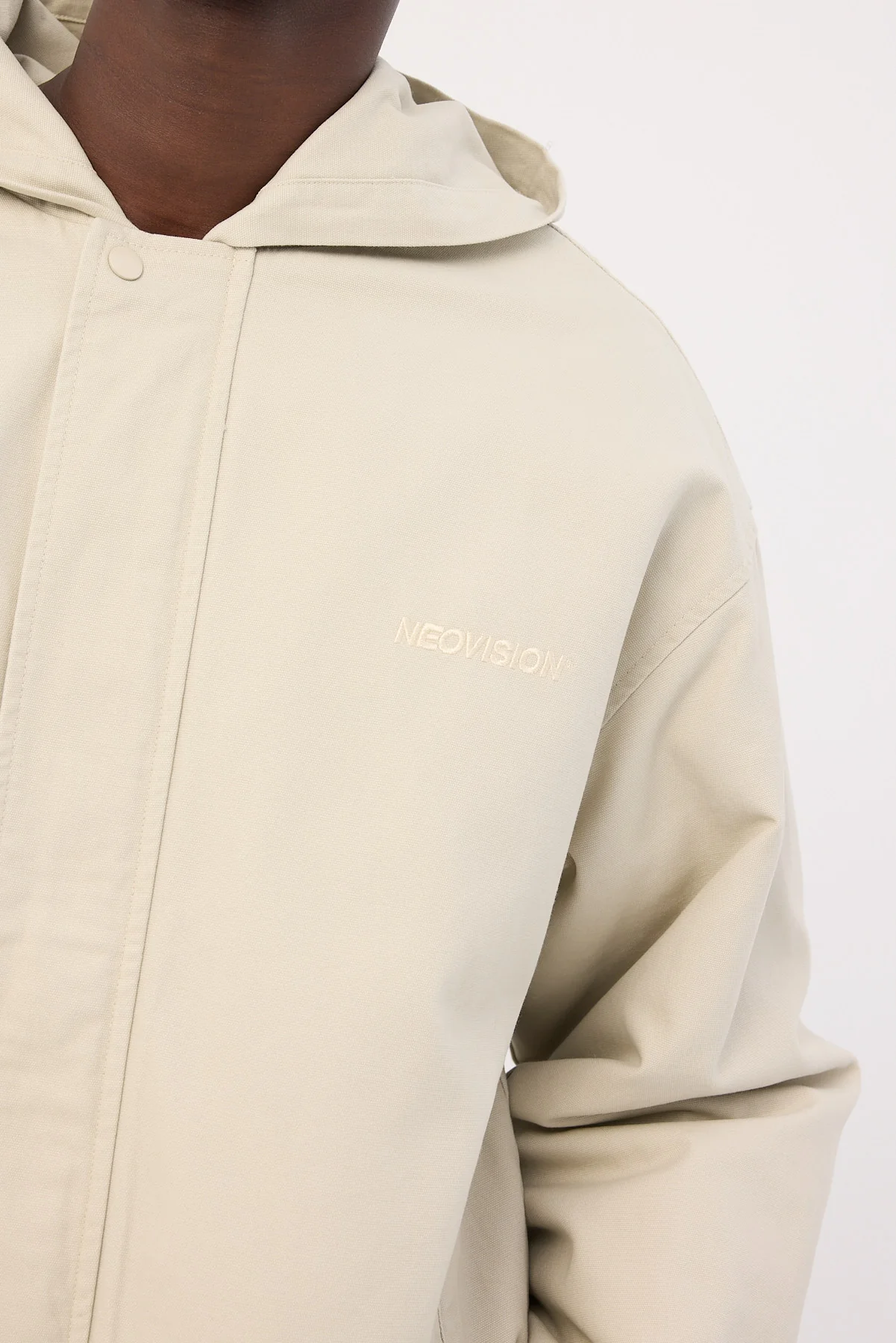 Neovision Unknown Hooded Bomber Jacket Washed Stone - Image 6