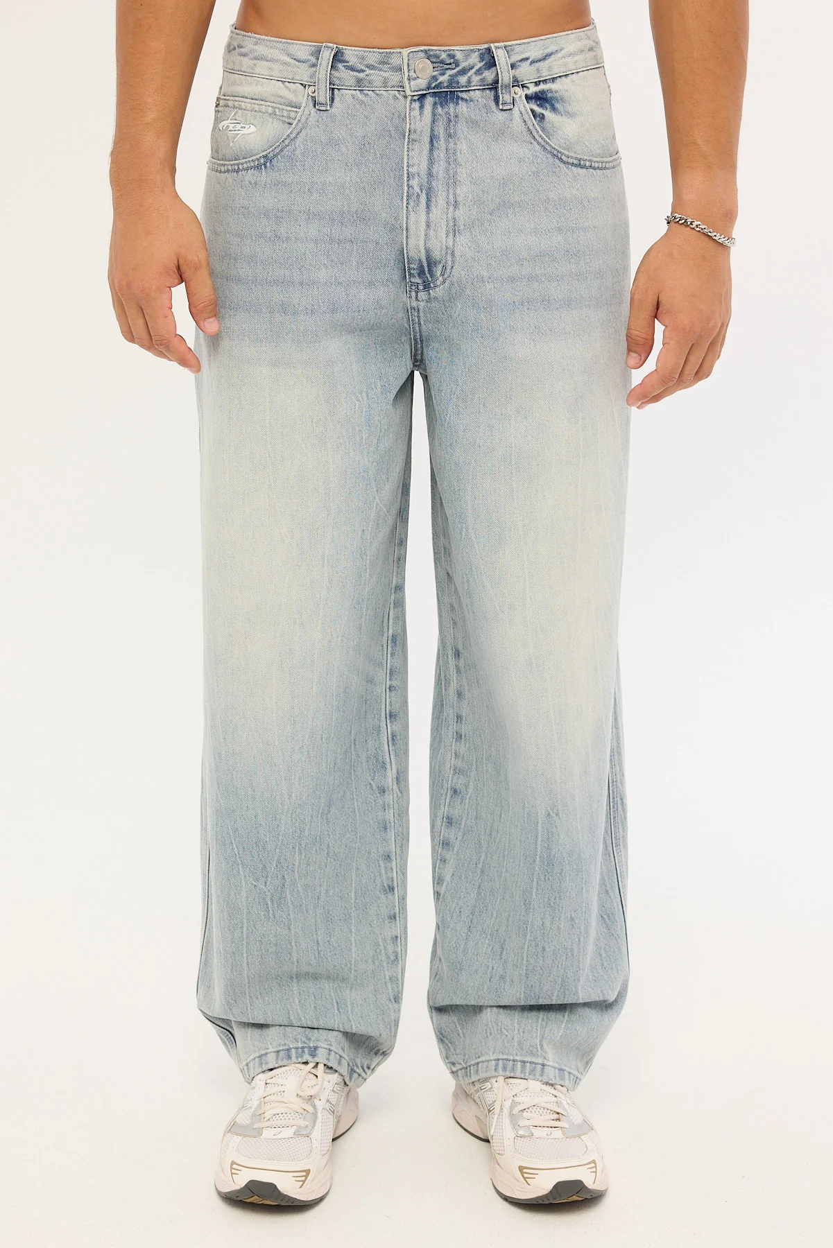 Neovision Vice Titan Baggy Jean Blasted Washed Blue - Image 7