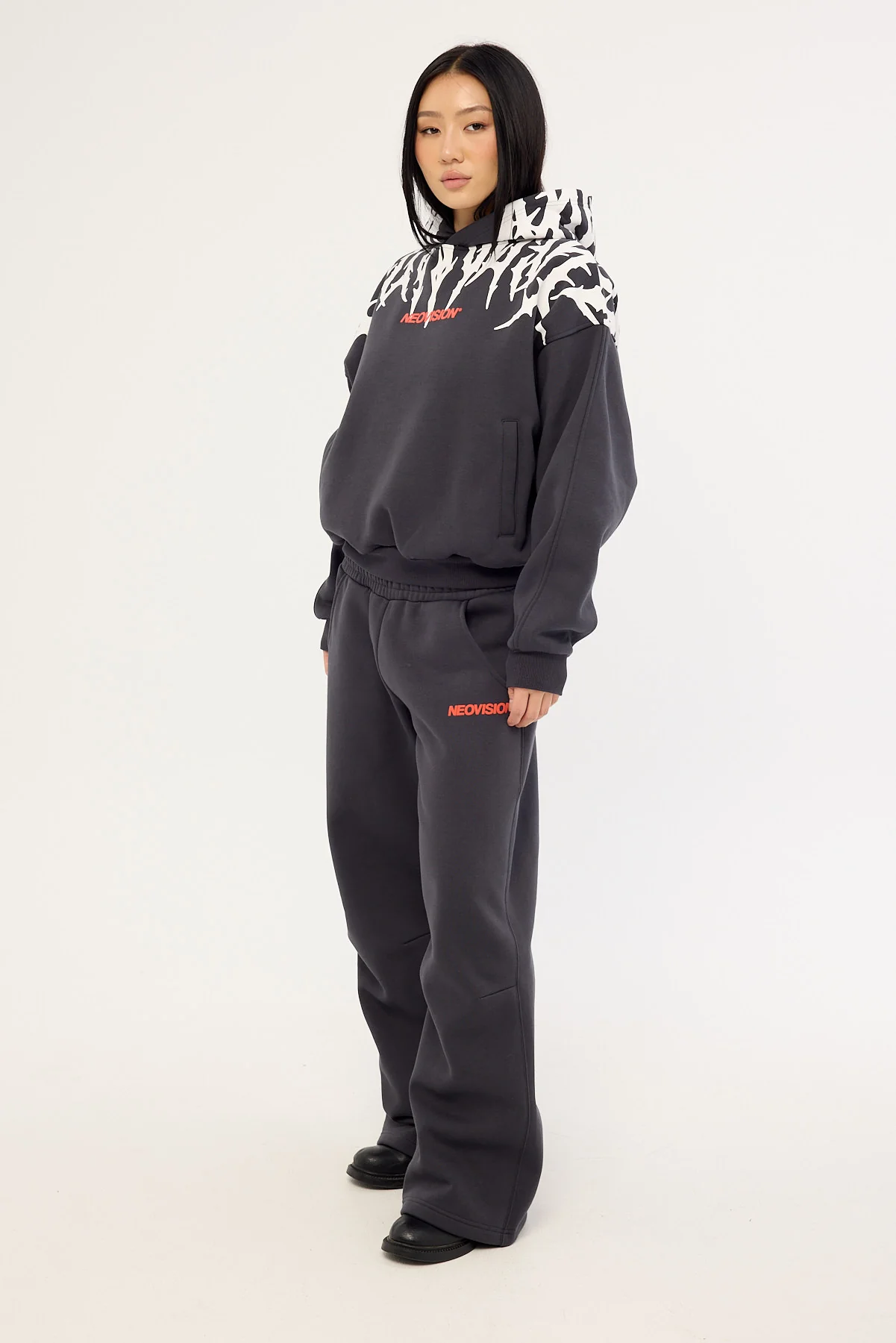 Neovision Virus Wide Leg Trackpant Washed Black - Image 4