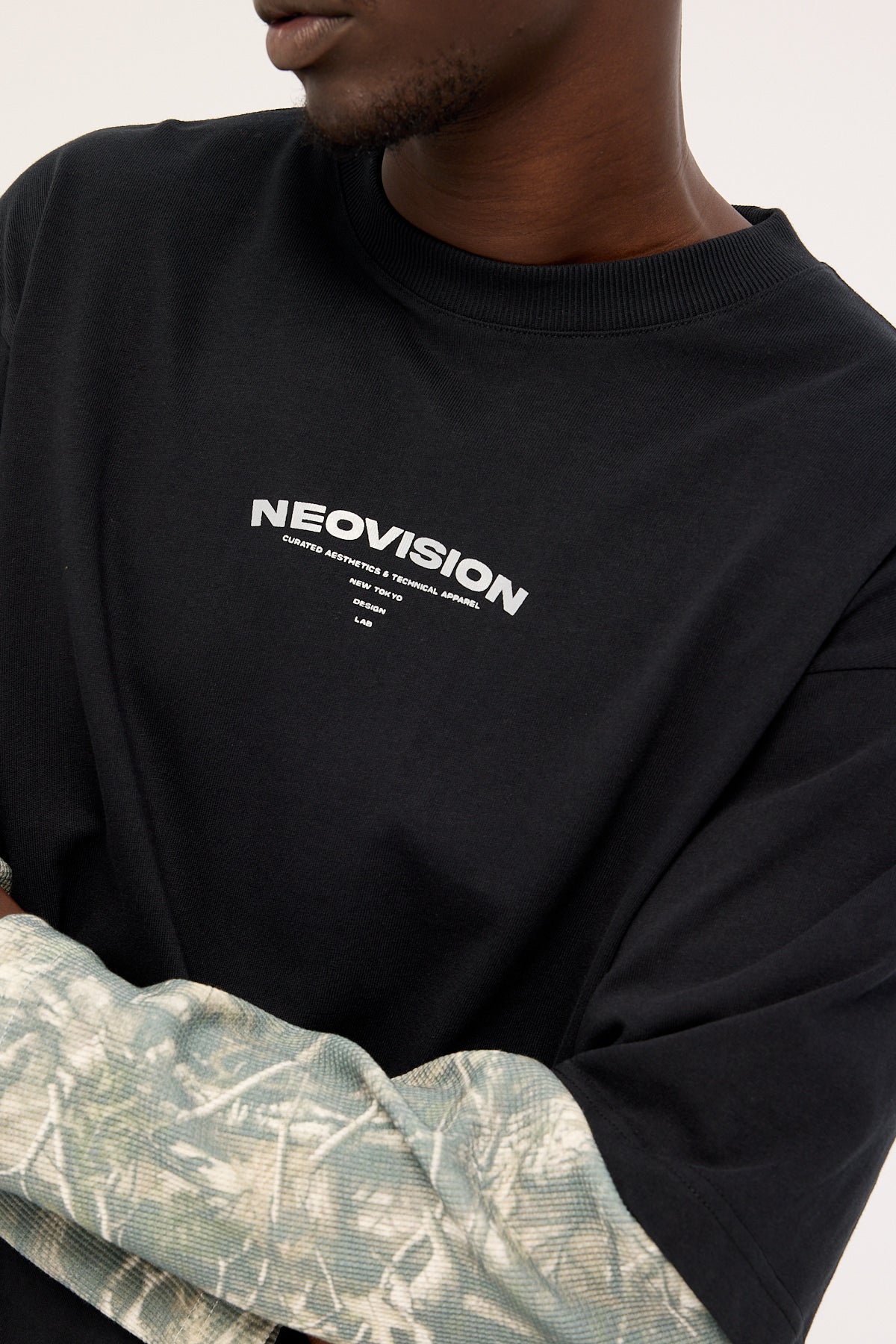 Neovision Warfare Layered Long Sleeve Tee Black/Camo - Image 4