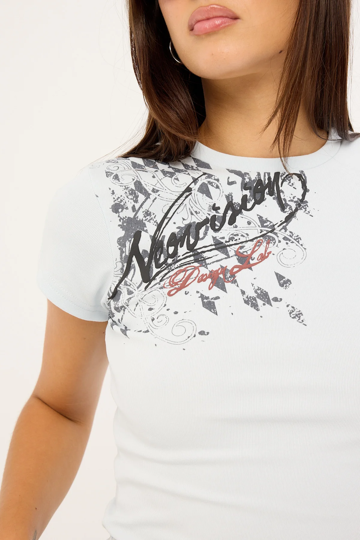 Neovision Wreckage Baby Tee Blue - Image 4