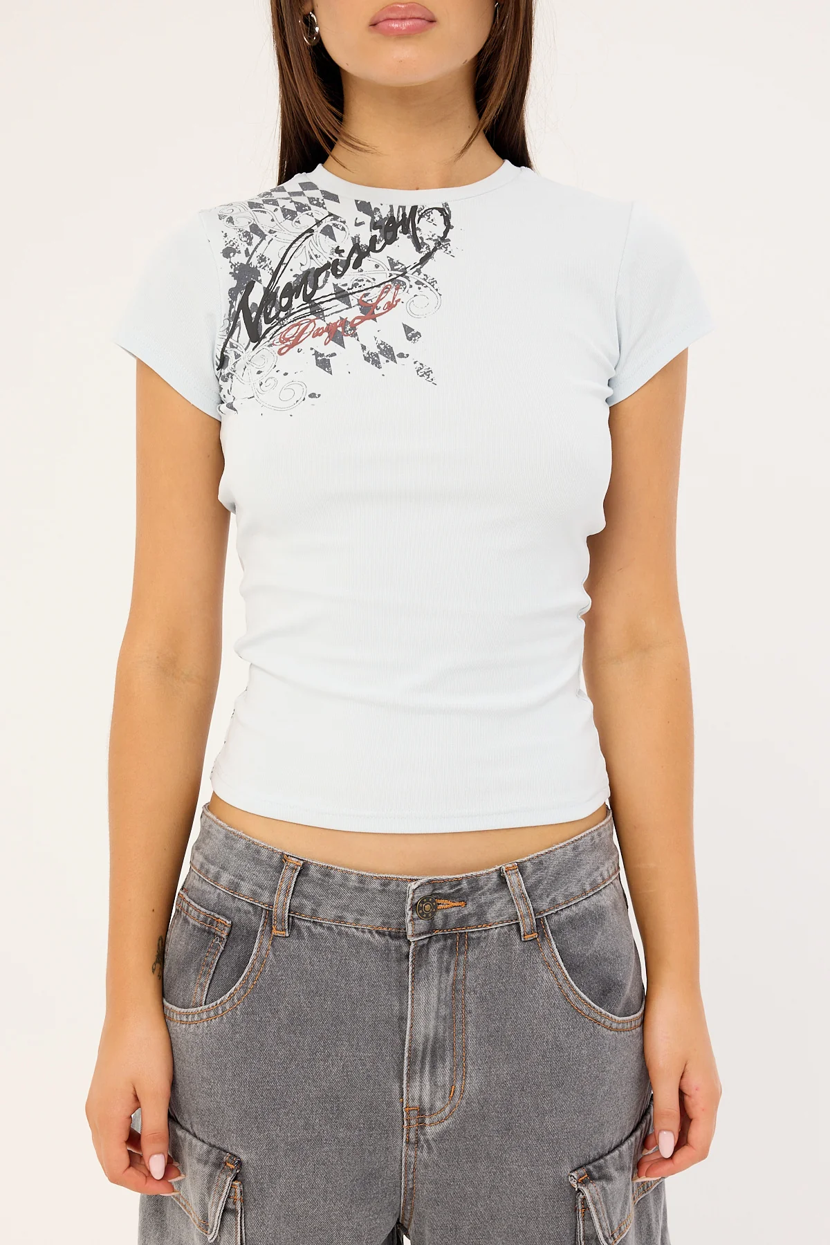 Neovision Wreckage Baby Tee Blue - Image 6
