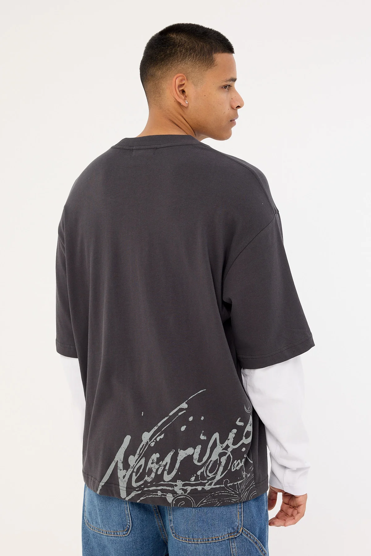 Neovision Wreckage Layered Long Sleeve Tee Asphalt - Image 5