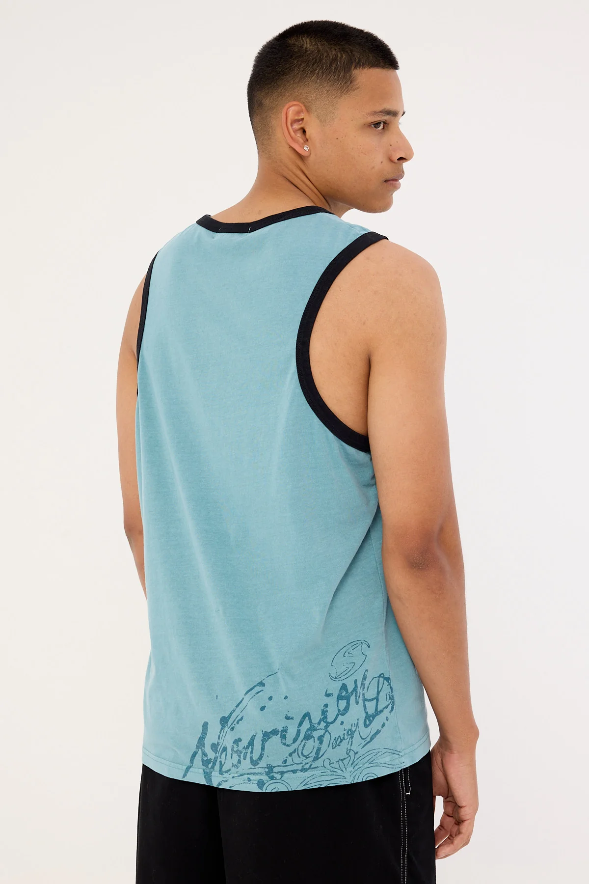 Neovision Wreckage Loose Singlet Tank Washed Aqua - Image 5