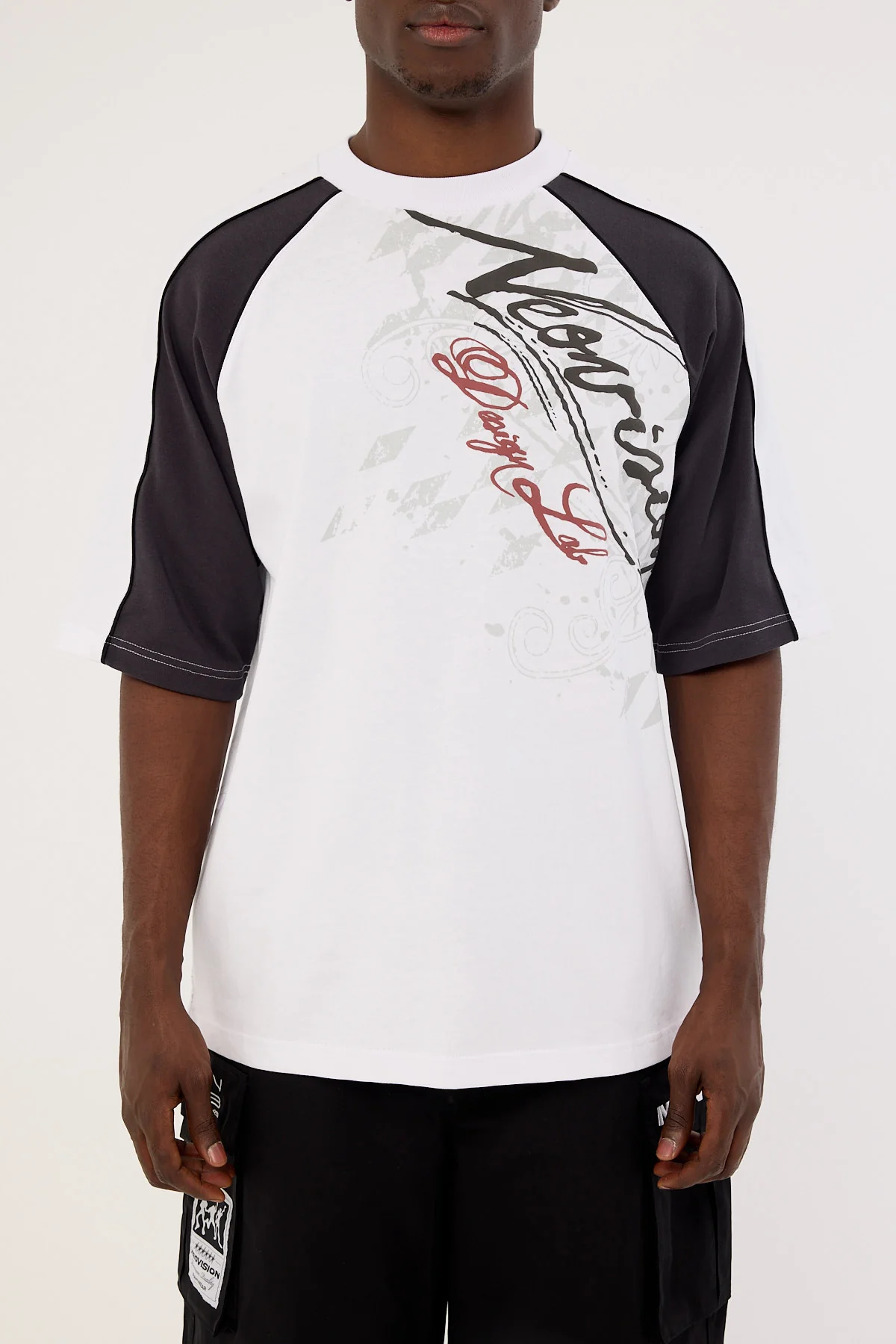 Neovision Wreckage Raglan Street Super Heavy Tee White/Asphalt - Image 8