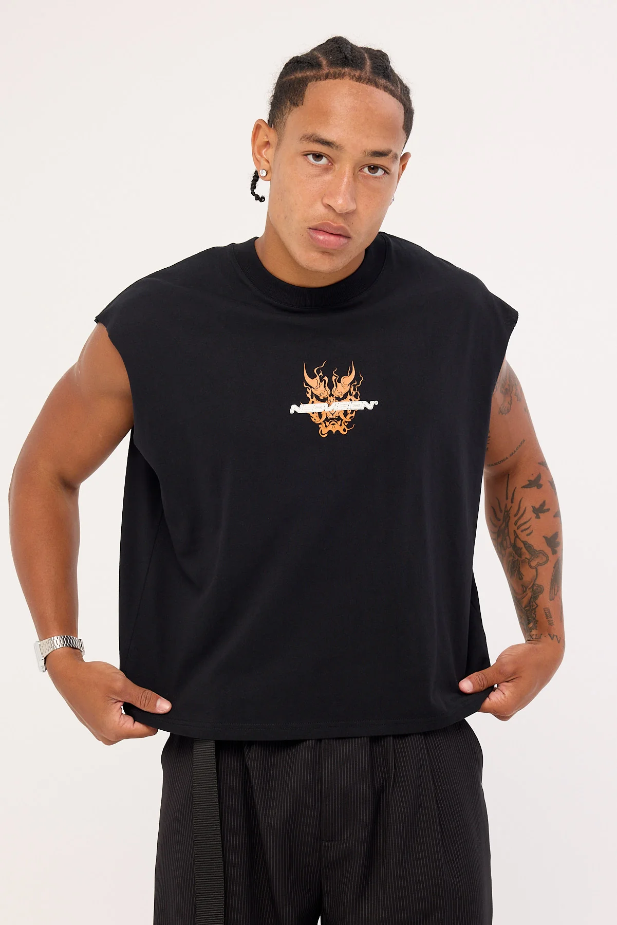 Neovision Yasha Cropped Muscle Tank Black - Image 3