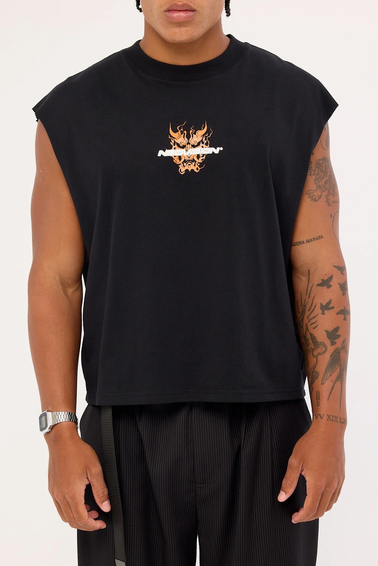 Neovision Yasha Cropped Muscle Tank Black - Image 7