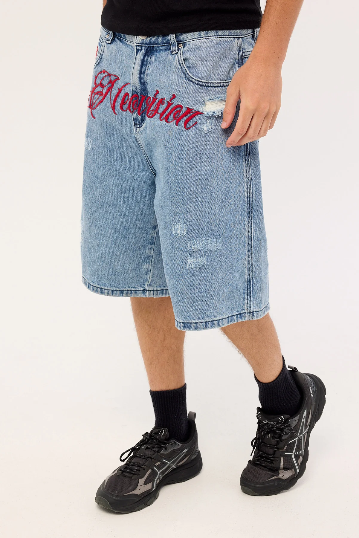 Neovision Yokai Nexa Baggy Jort Ash Blue - Image 3