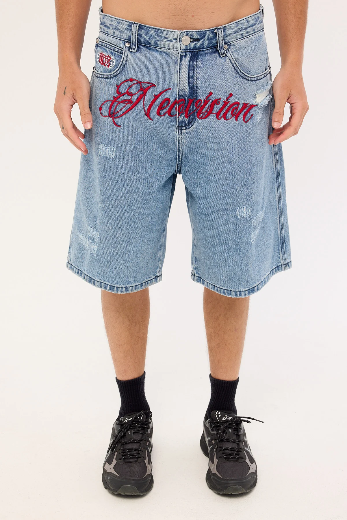 Neovision Yokai Nexa Baggy Jort Ash Blue - Image 7