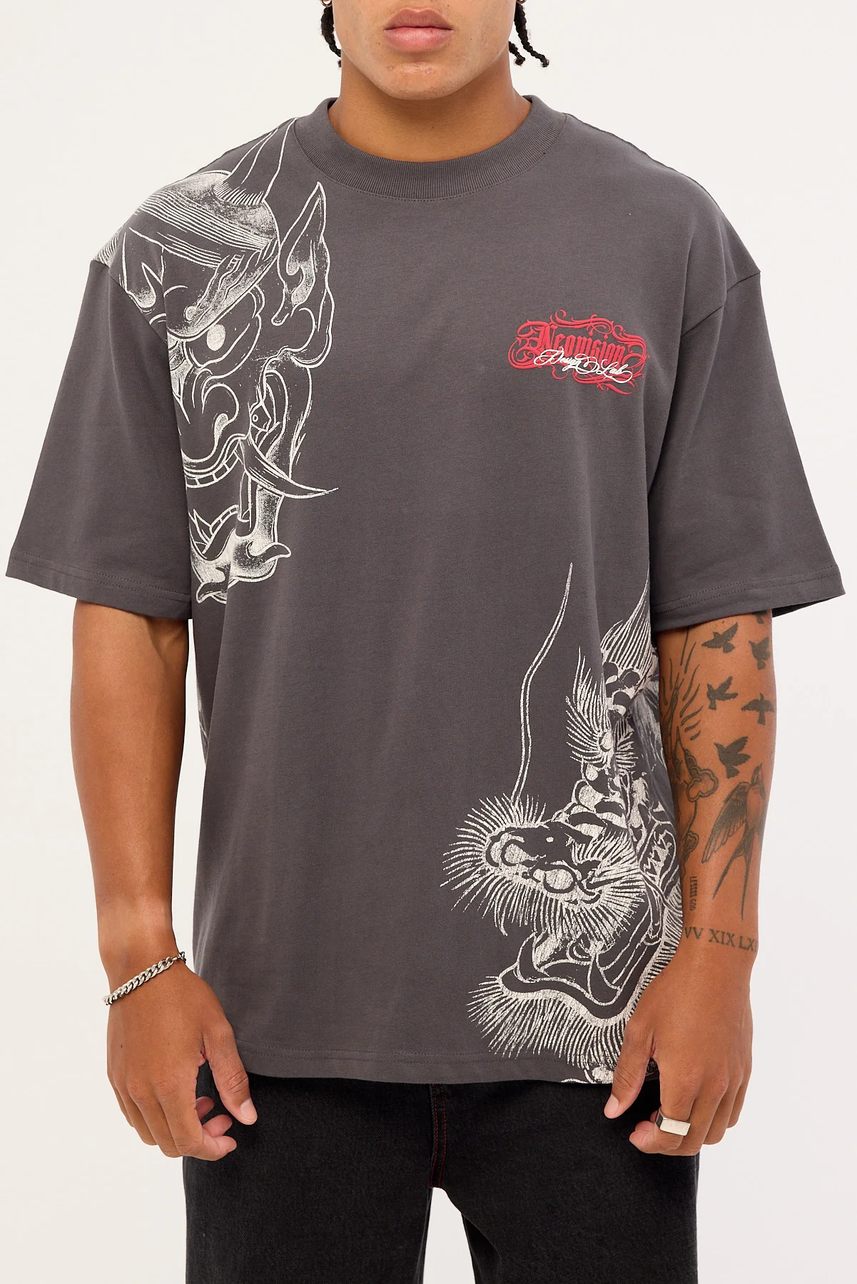 Neovision Yokai Oversize Super Heavy Tee Ash Black - Image 6