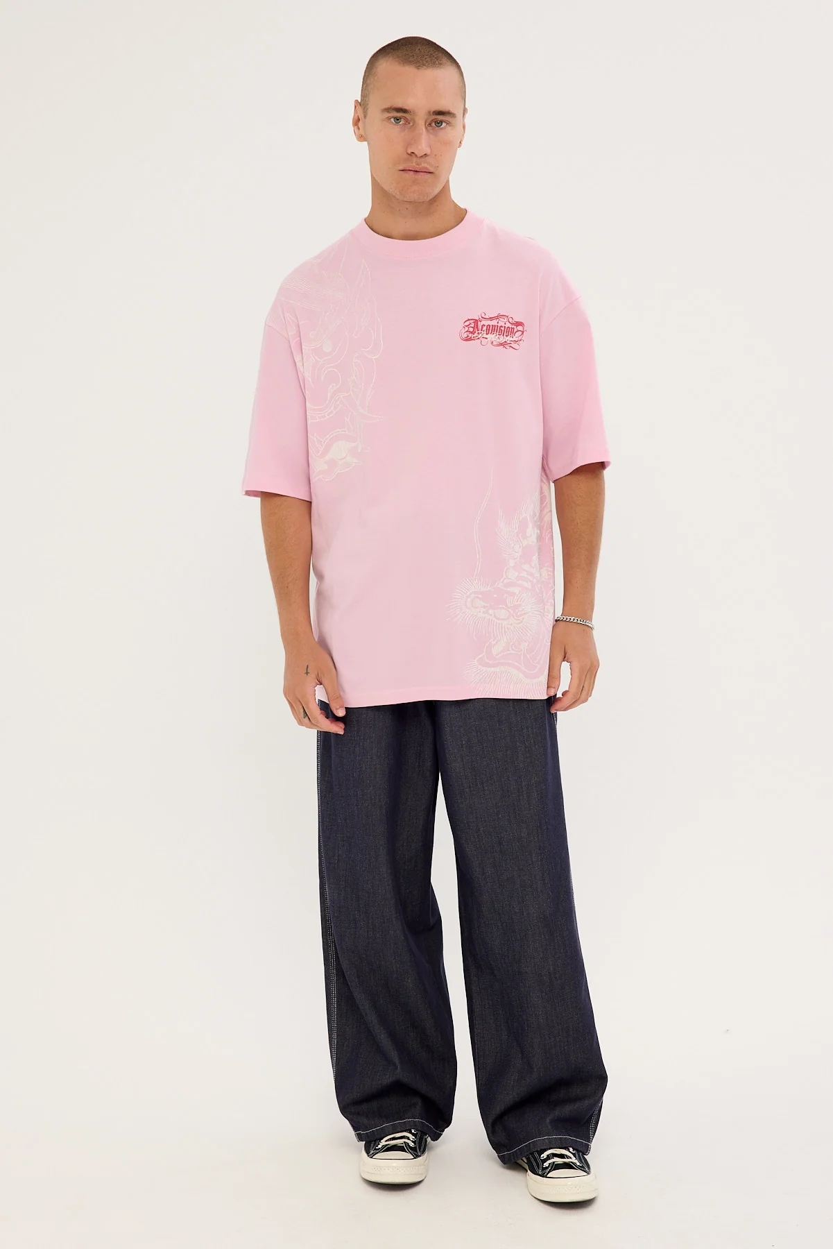 Neovision Yokai Oversize Super Heavy Tee Candy Pink - Image 2