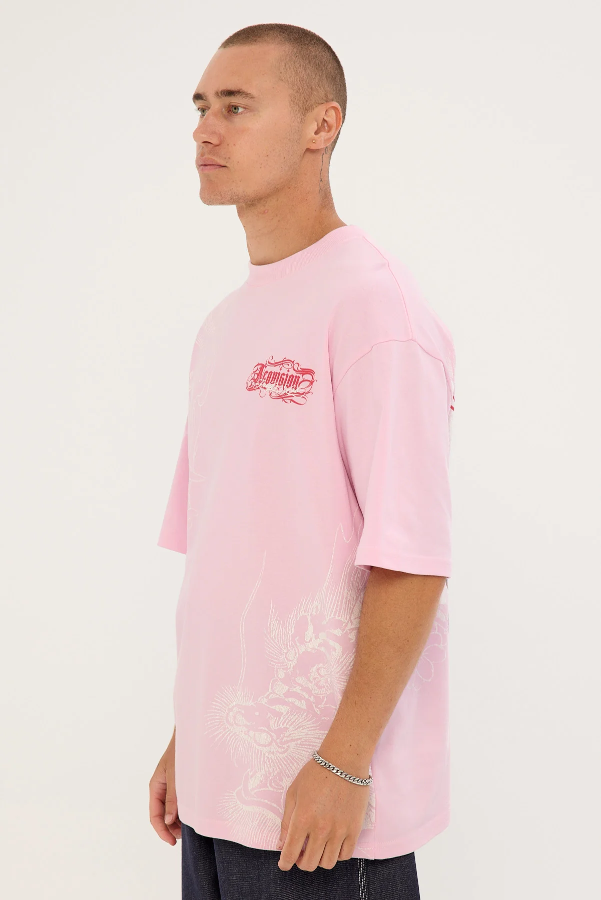 Neovision Yokai Oversize Super Heavy Tee Candy Pink - Image 6
