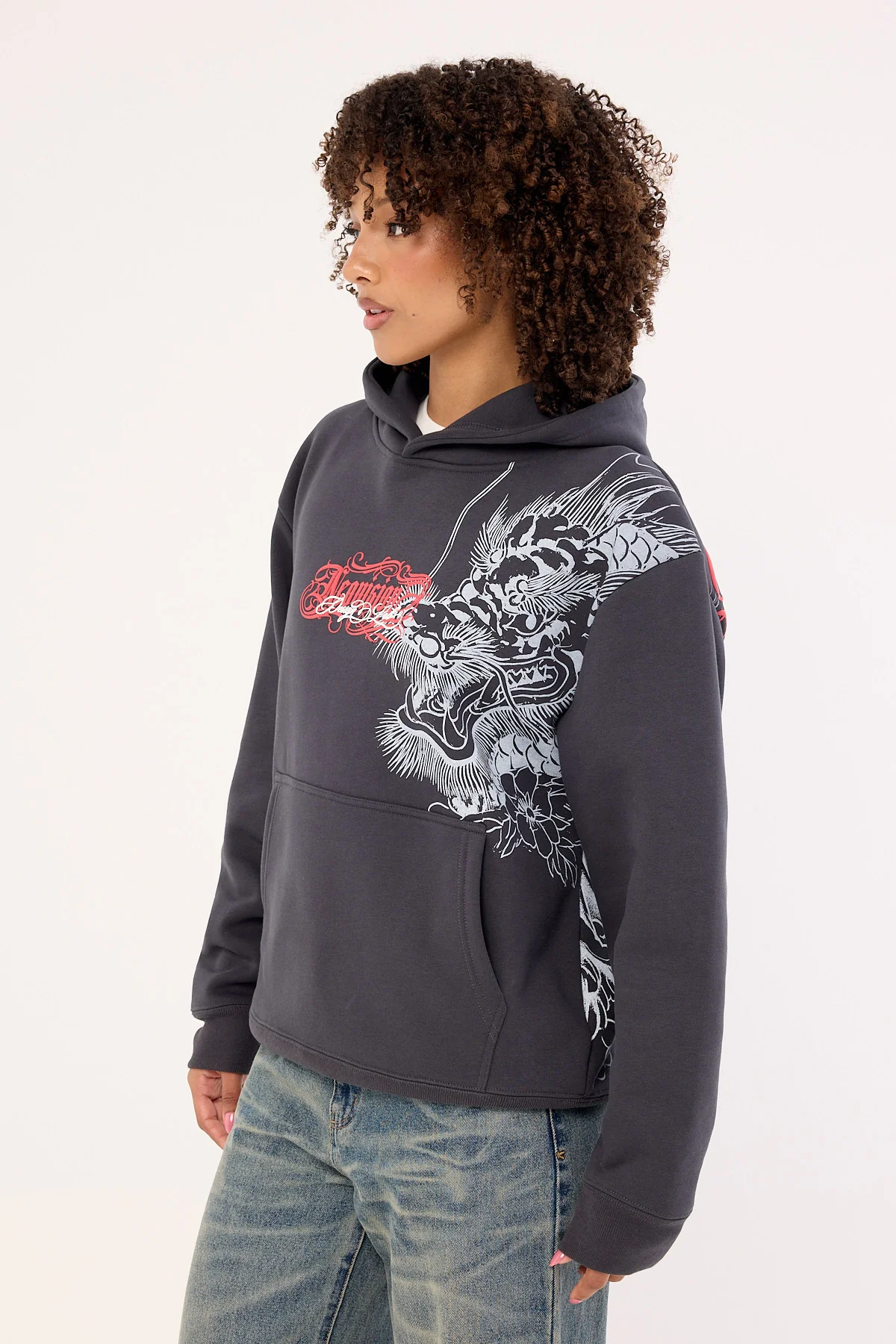 Neovision Yokai Relaxed Hoodie Washed Black - Image 4