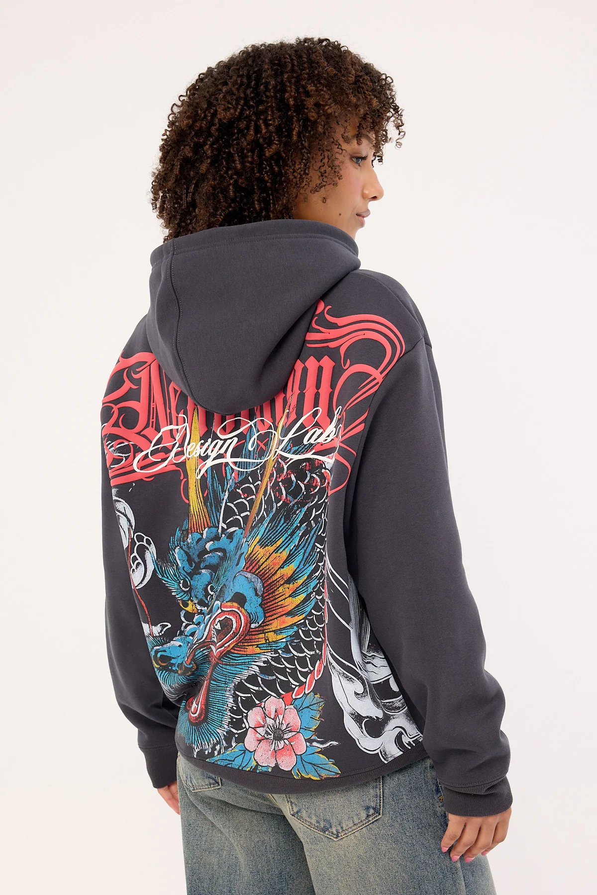 Neovision Yokai Relaxed Hoodie Washed Black - Image 6