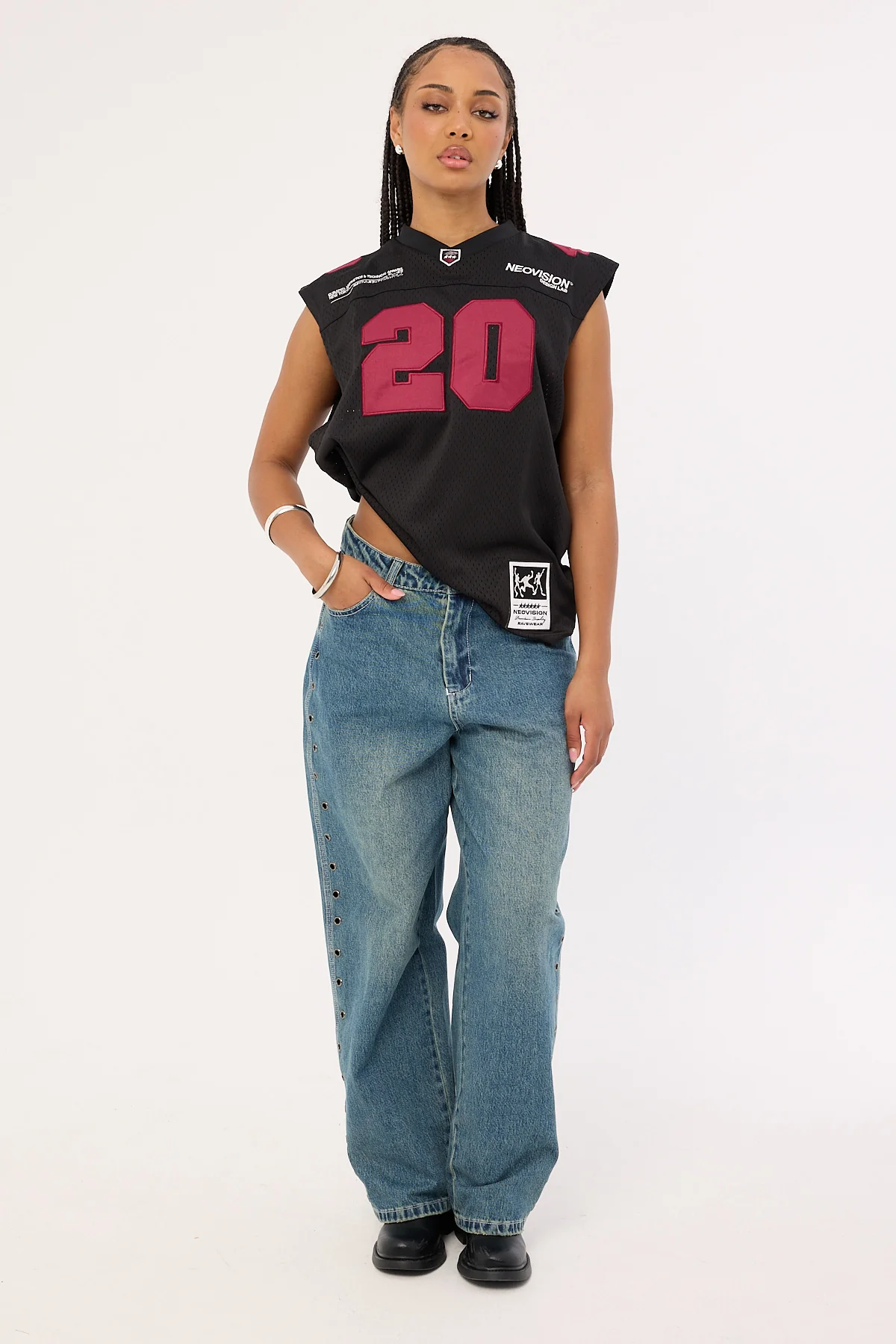 Neovision Zenon V Neck Jersey Muscle Tank Black - Image 7