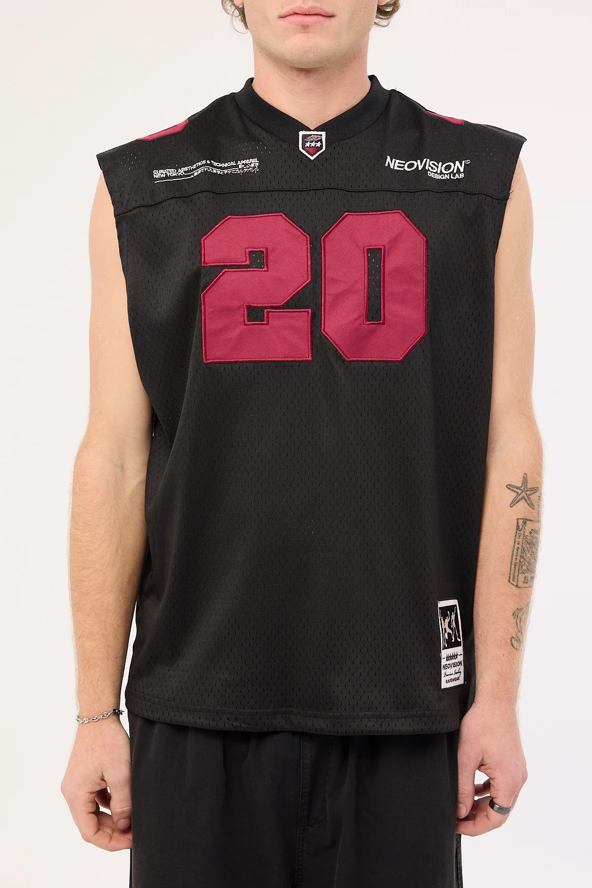 Neovision Zenon V Neck Jersey Muscle Tank Black - Image 8