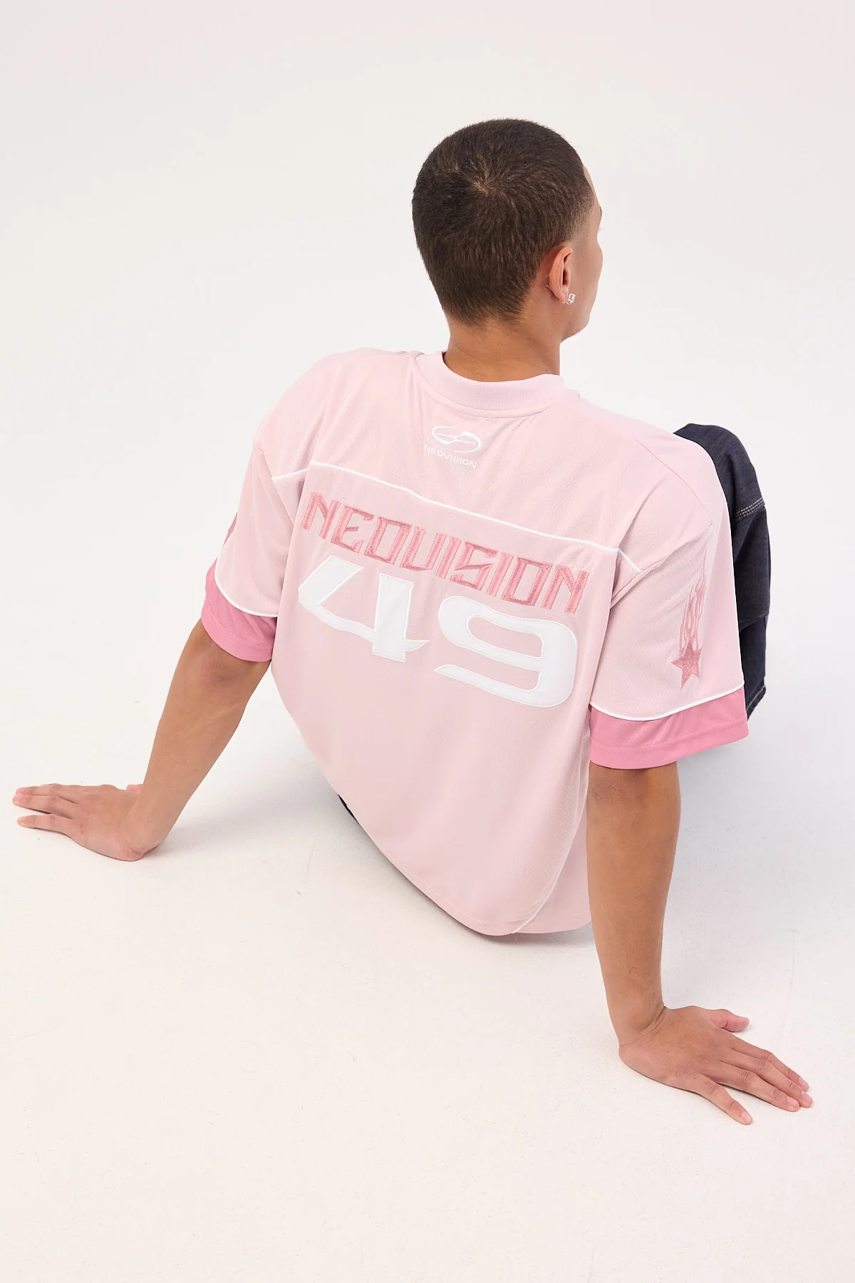 Neovision Zenthra Cropped V Neck Jersey Mauve Pink