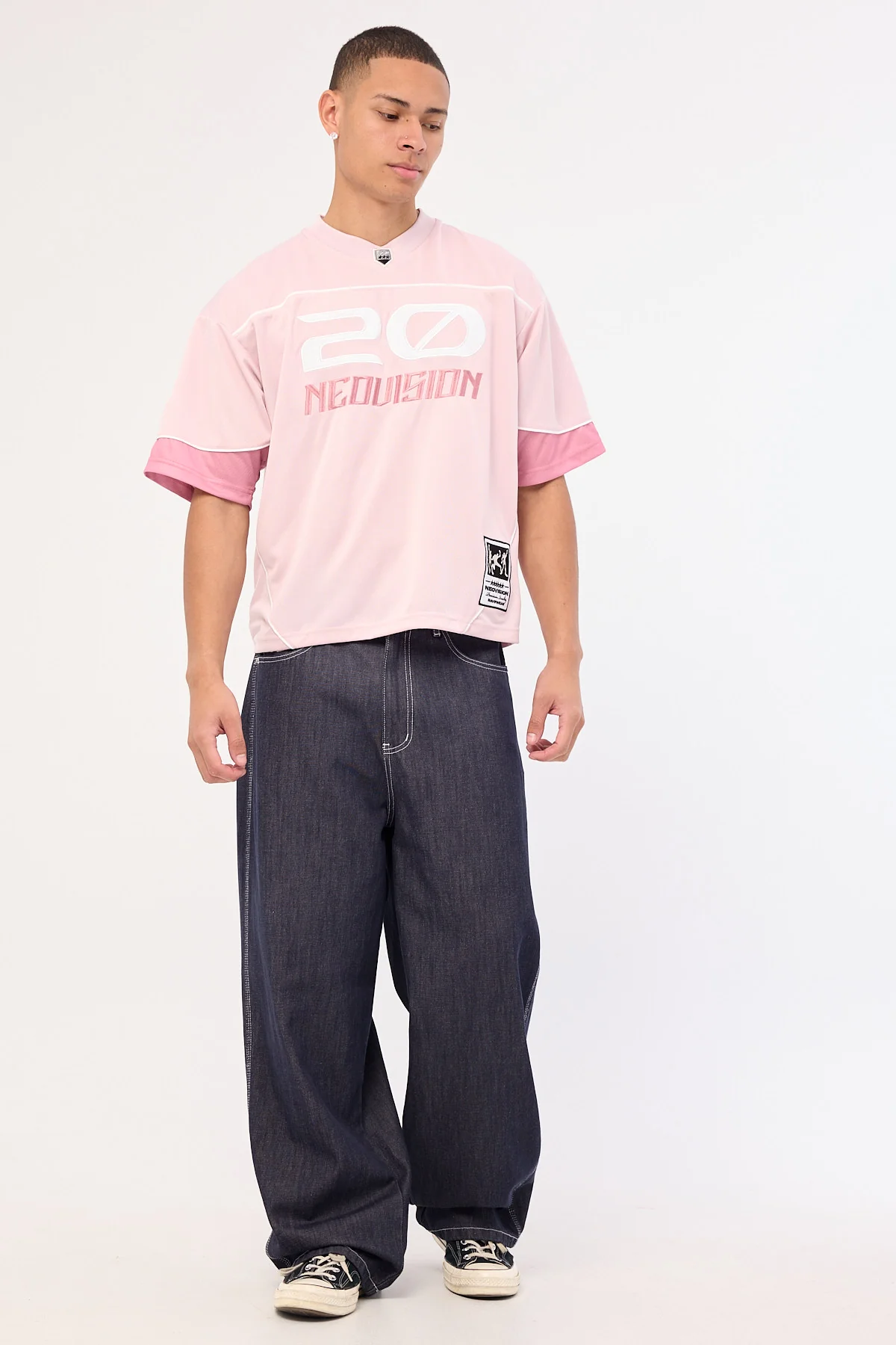 Neovision Zenthra Cropped V Neck Jersey Mauve Pink - Image 3