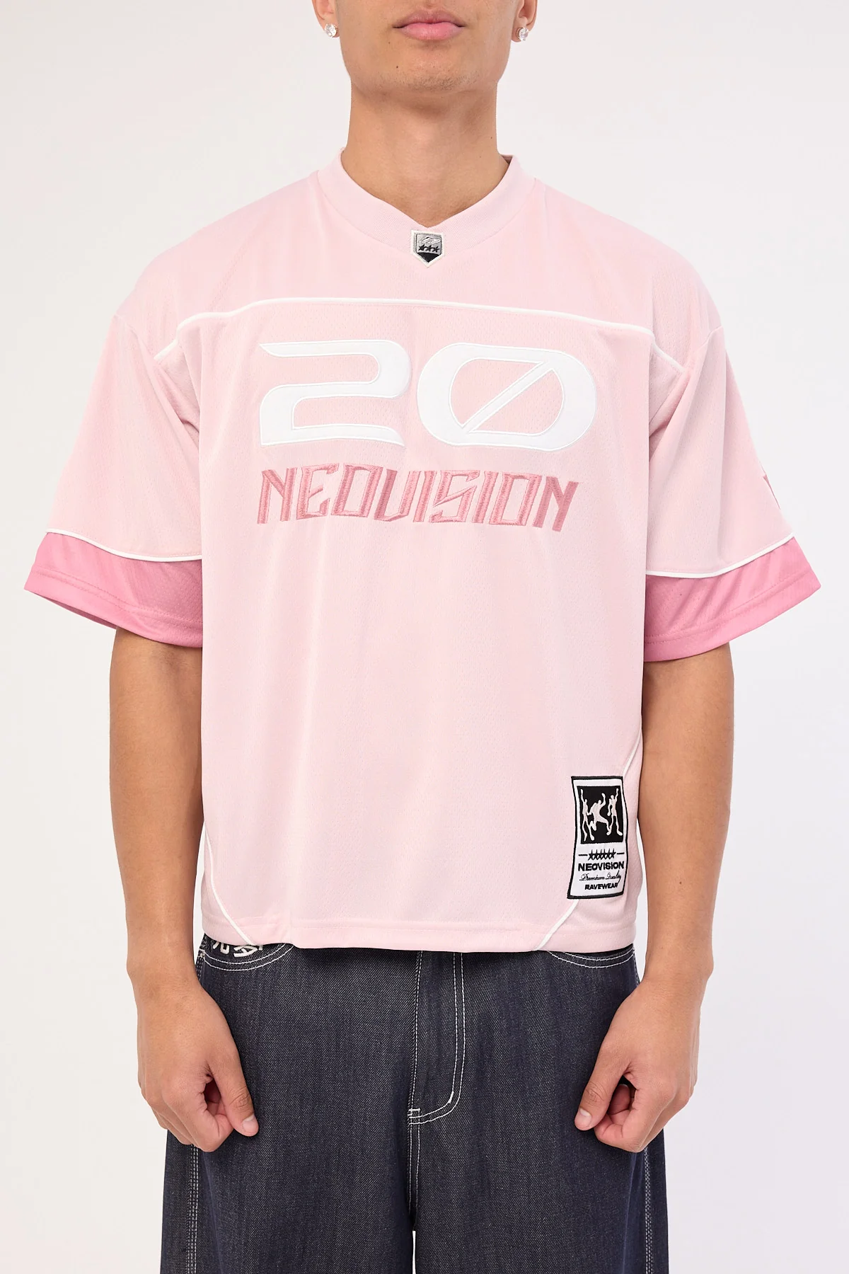 Neovision Zenthra Cropped V Neck Jersey Mauve Pink - Image 9