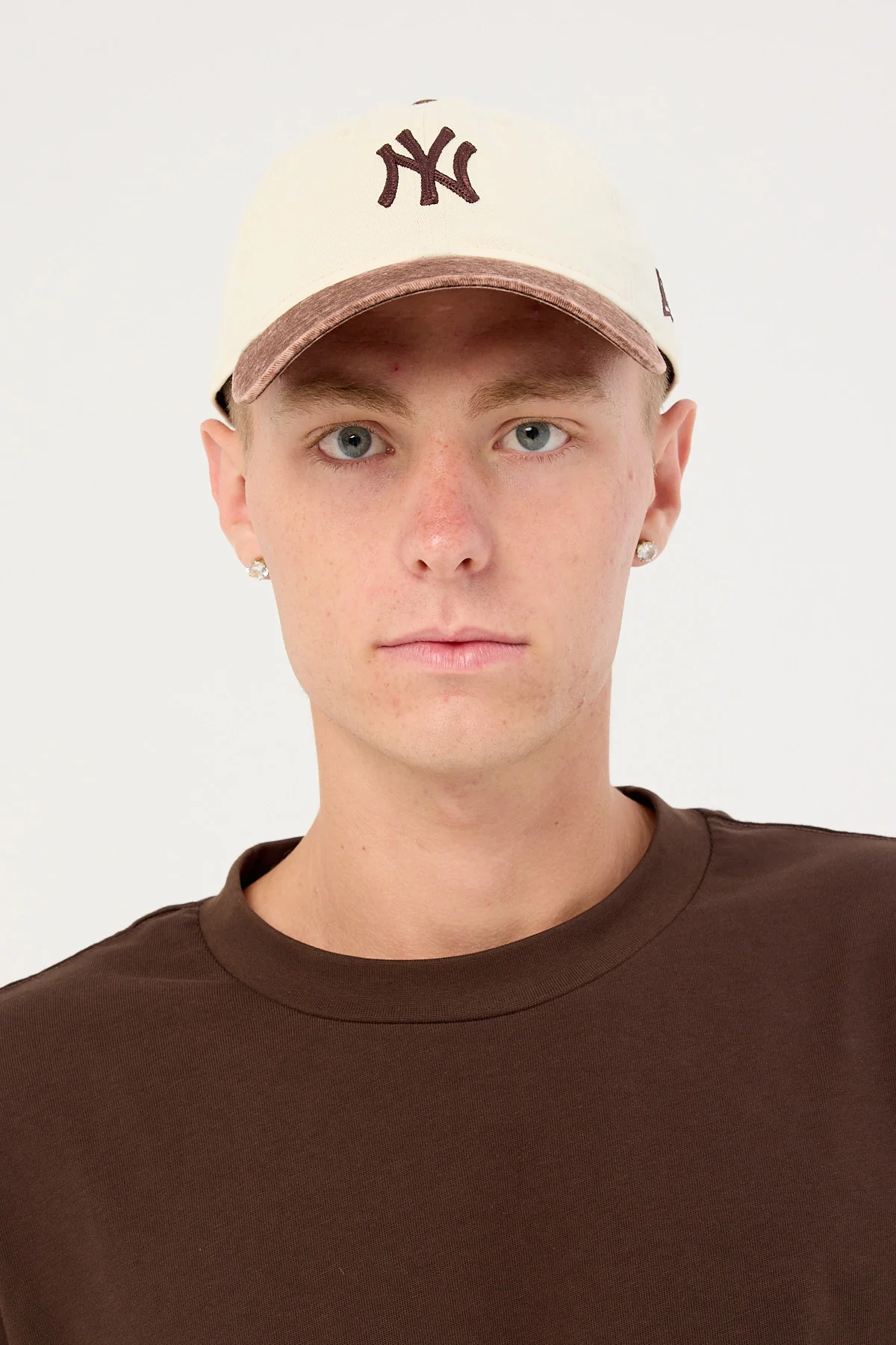 New Era 2-Tone Snow Wash 9Twenty New York Yankees Burnt Wood/Burnt Wood Embroidery - Image 5