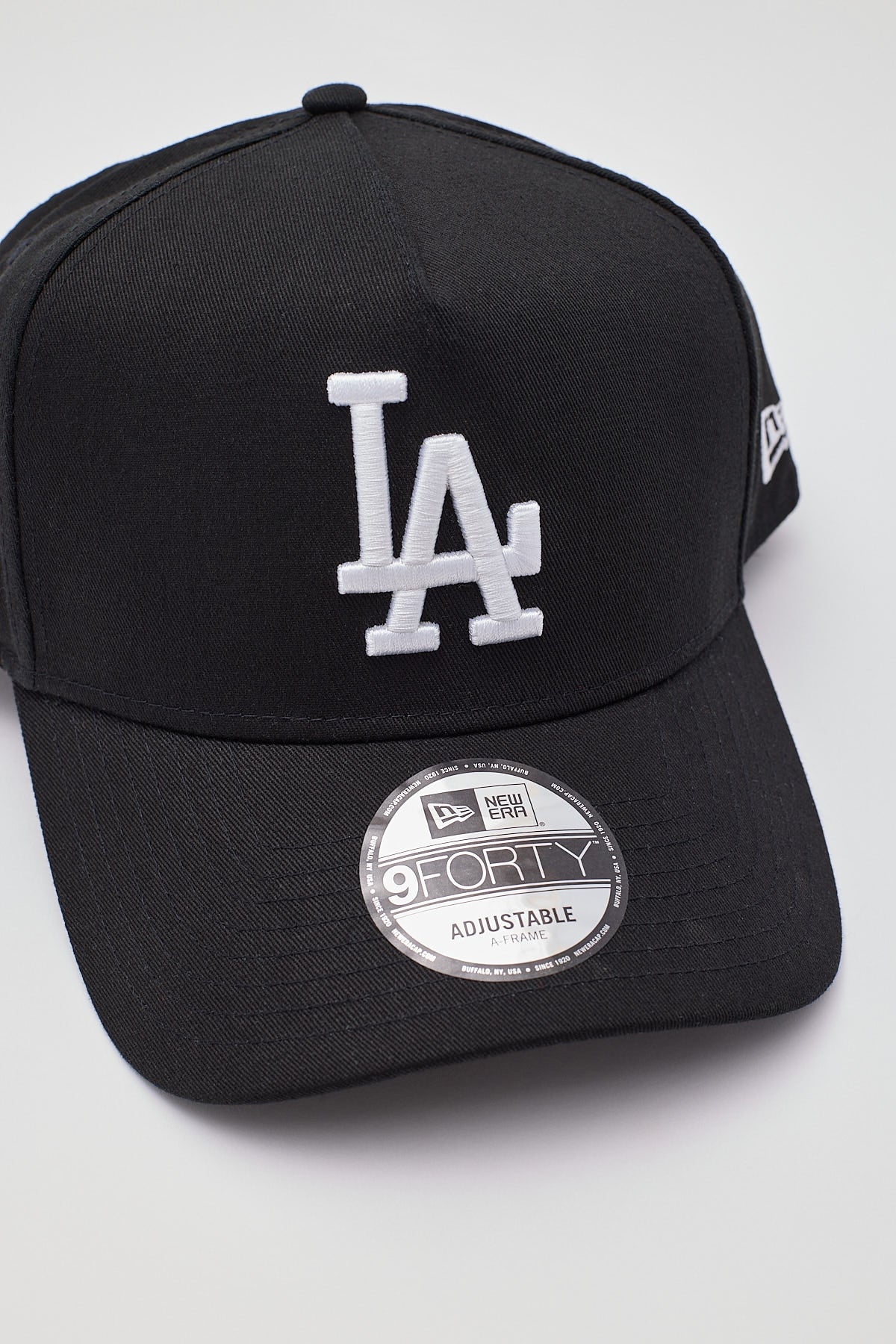New Era 940 A-Frame Los Angeles Dodgers Cap Black/White Embroidery - Image 3