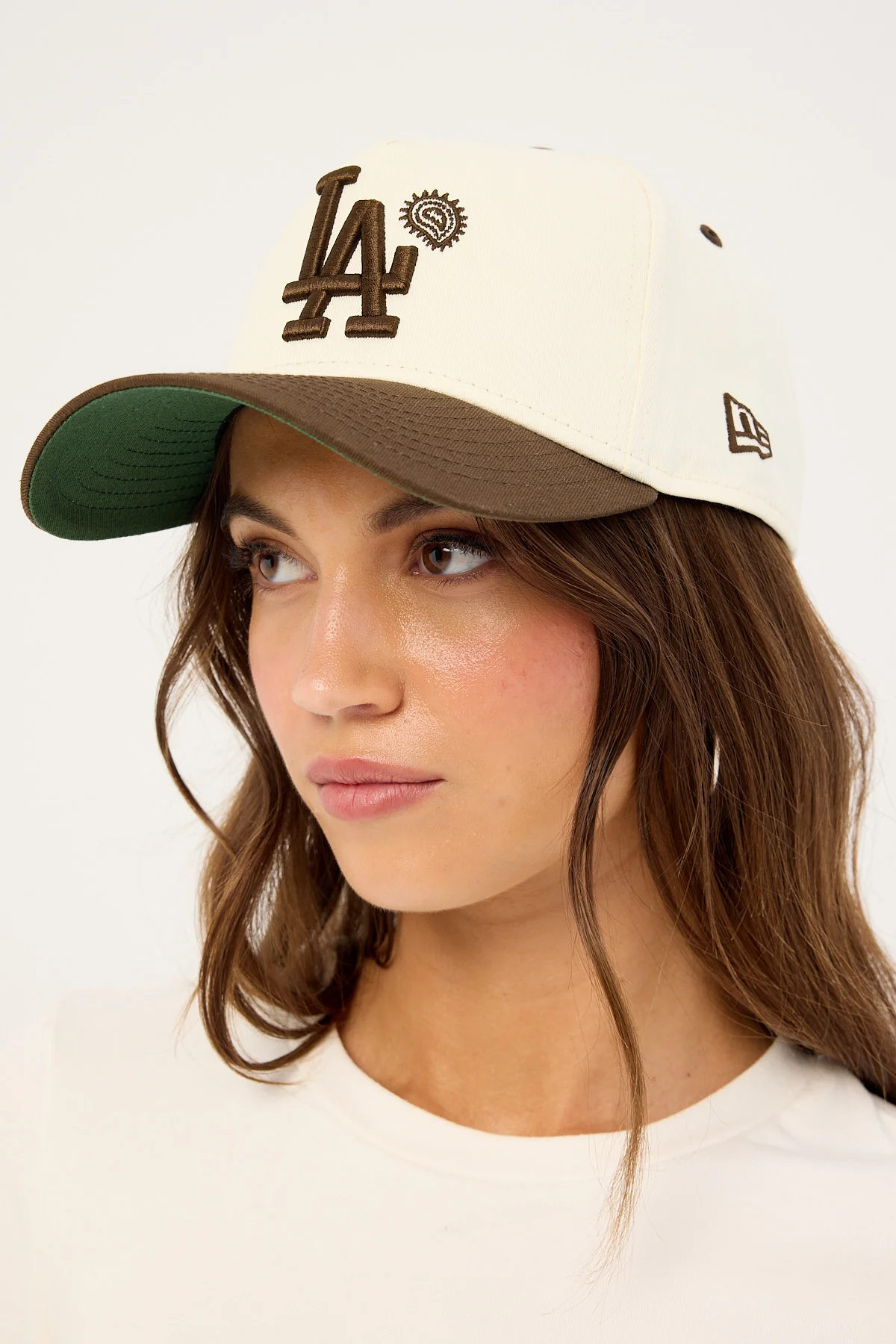 New Era 9Forty A-Frame Walnut Paisley Los Angeles Dodgers Cap Chrome White/Cilantro Green UV - Image 7