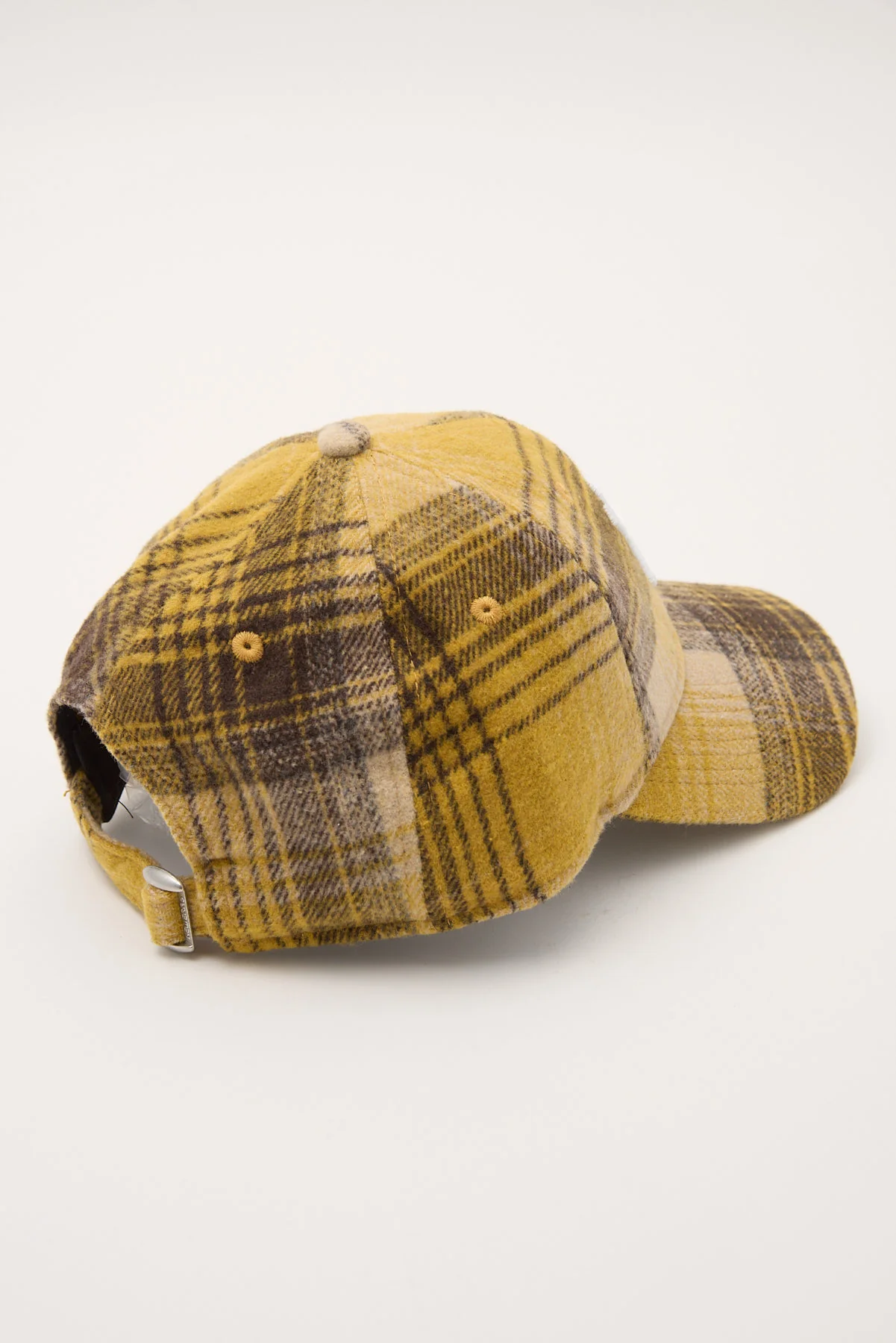 New Era 9Twenty Cloth Strap New York Yankees Cap Yellow/Black Wool Plaid/White Embro - Image 5