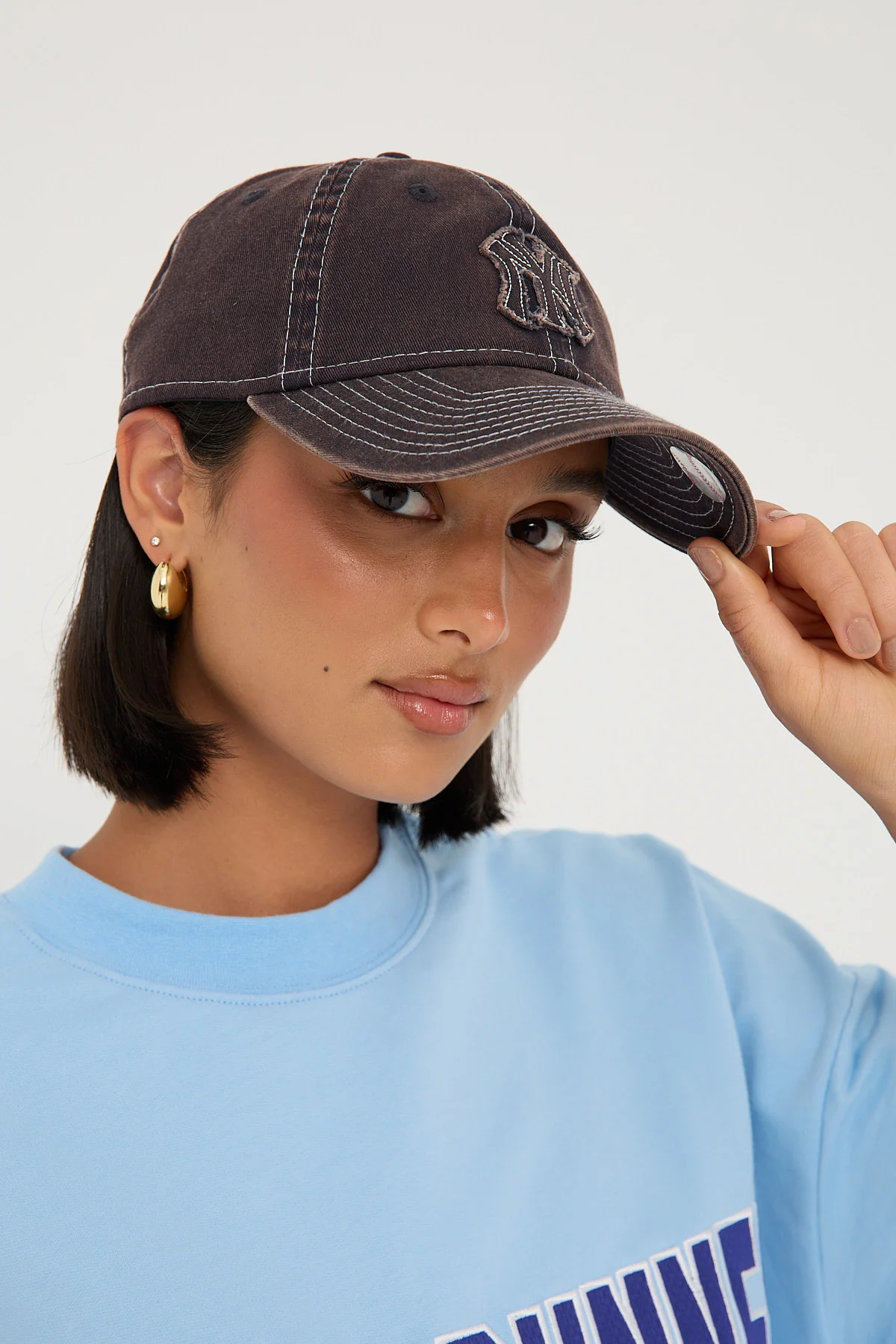 New Era 9Twenty Frayed Tonal New York Yankees Cap Navy - Image 6