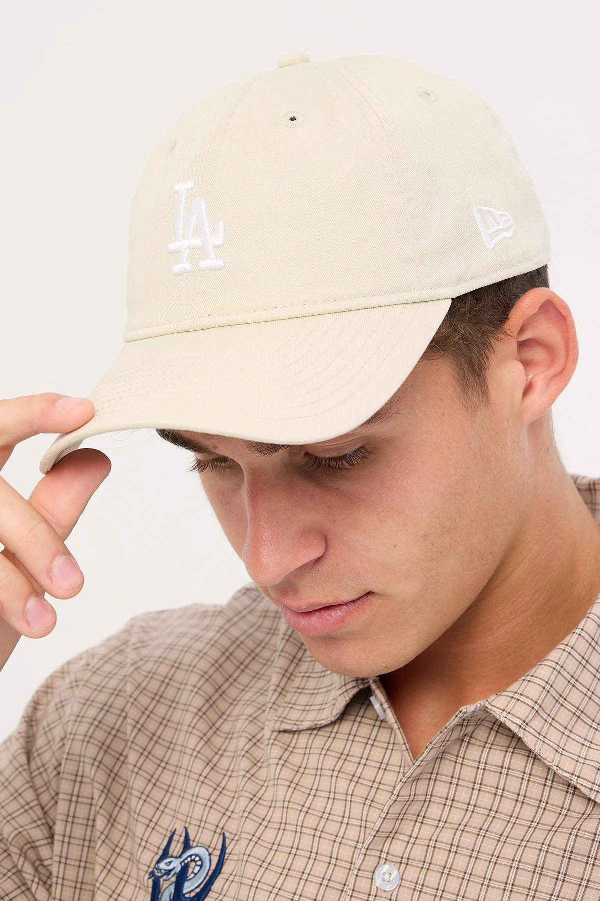 New Era 9Twenty Midi Logo Los Angeles Dodgers Cap Stone/White - Image 6