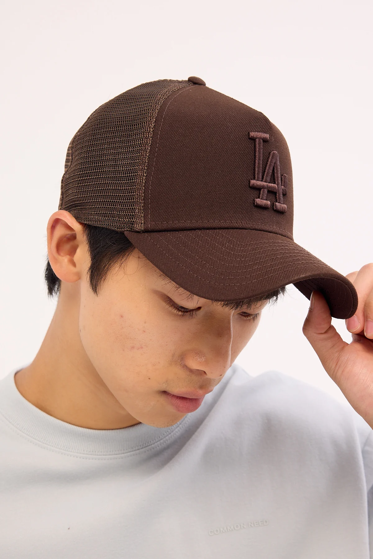 New Era Burnt Wood 9Forty A-Frame Los Angeles Dodgers Trucker H Burnt Wood/Burnt Wood Embroidery - Image 4